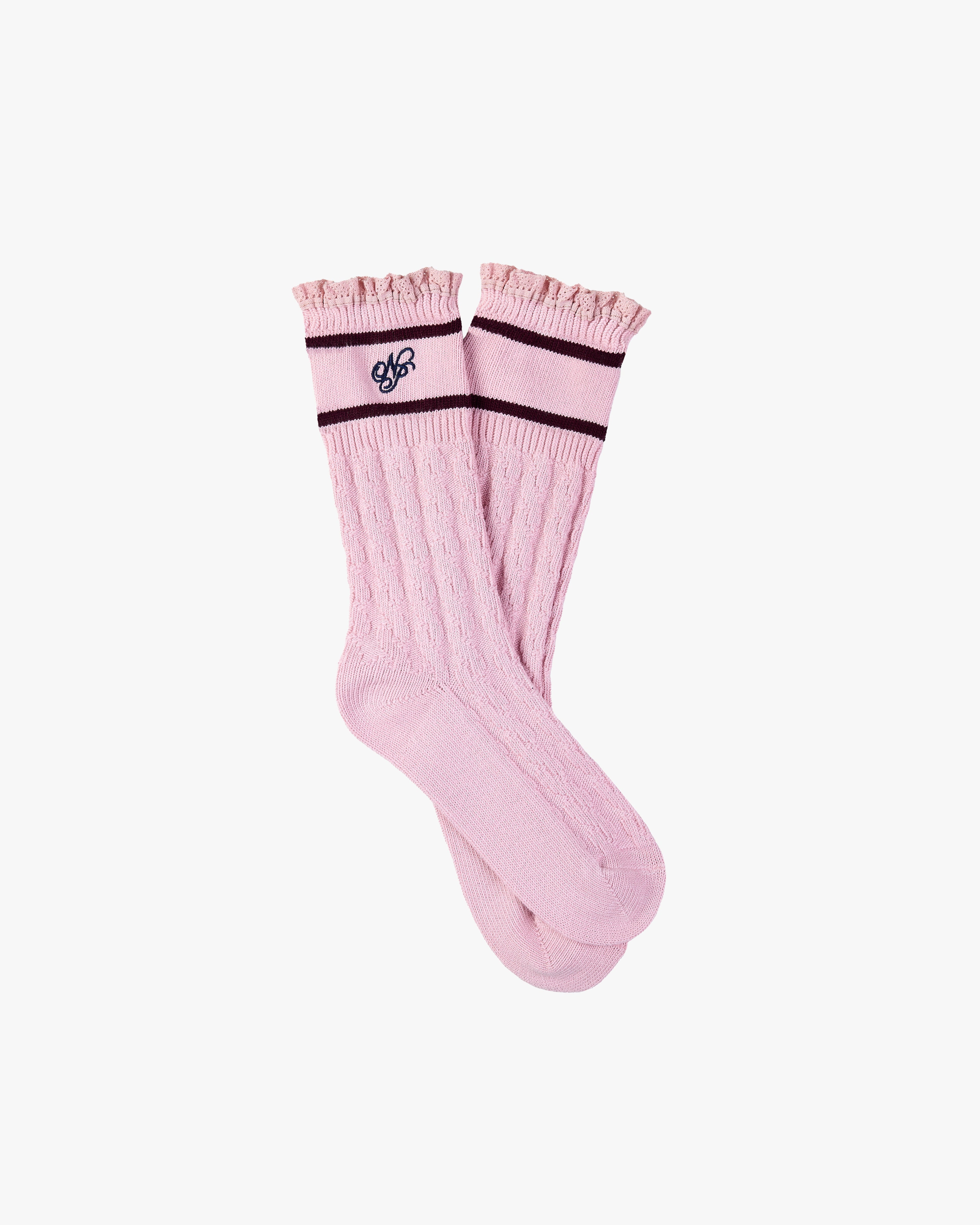 COQUETTE SOCKS PINK/NAVY 2XPACK