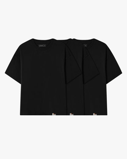 BASIC TEE BLACK 3XPACK