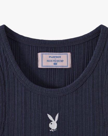 CUT&amp;SEW PLAYBOY TANK TOP NAVY