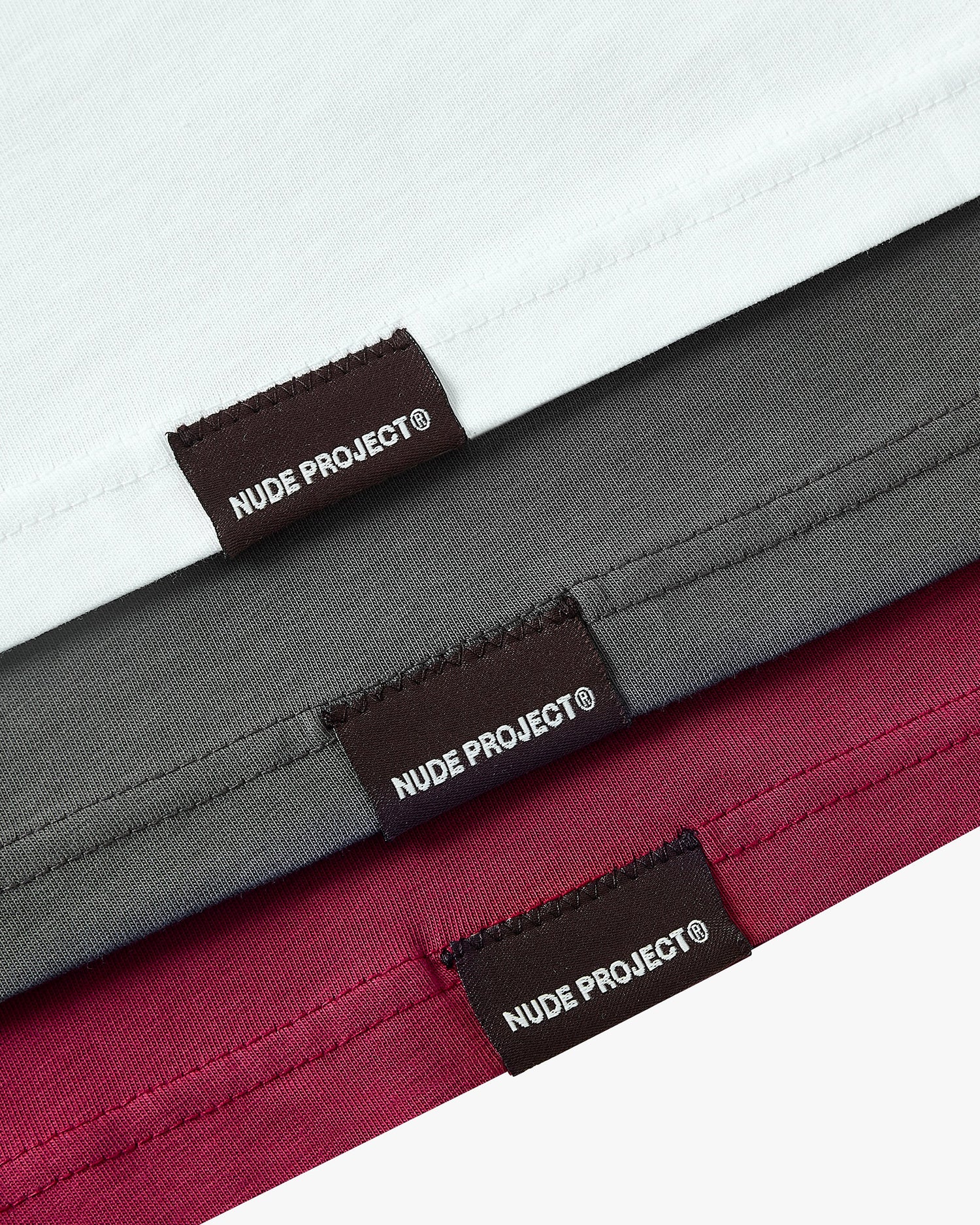 BASIC TEE WHITE/ASH/BURGUNDY 3XPACK