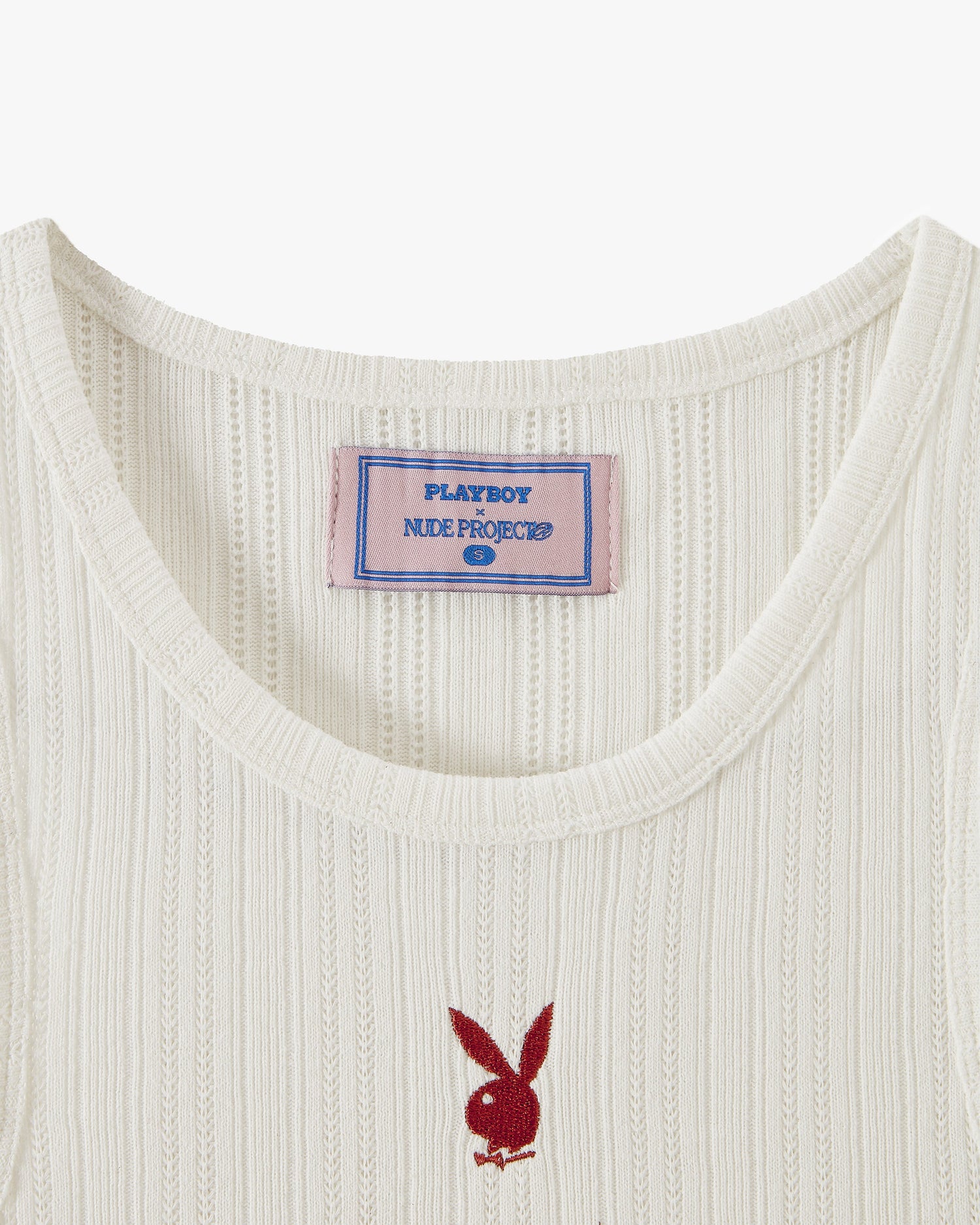 CUT&amp;SEW PLAYBOY TANK TOP OFF-WHITE