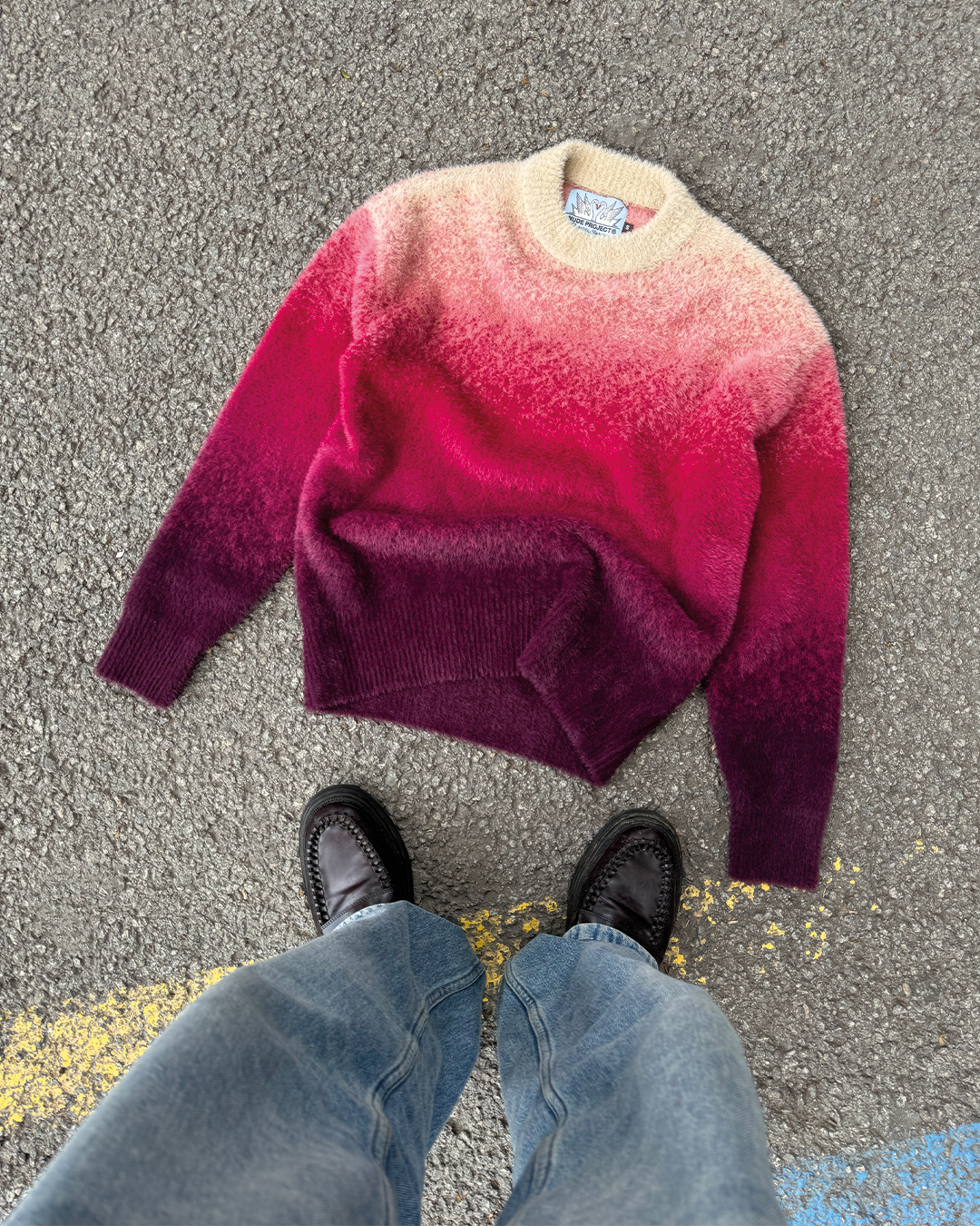 GRADIENT COZY SWEATER RED