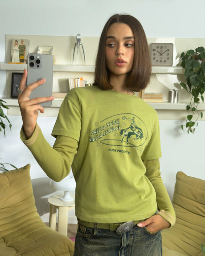 YIHAA CROPPED TEE GREEN