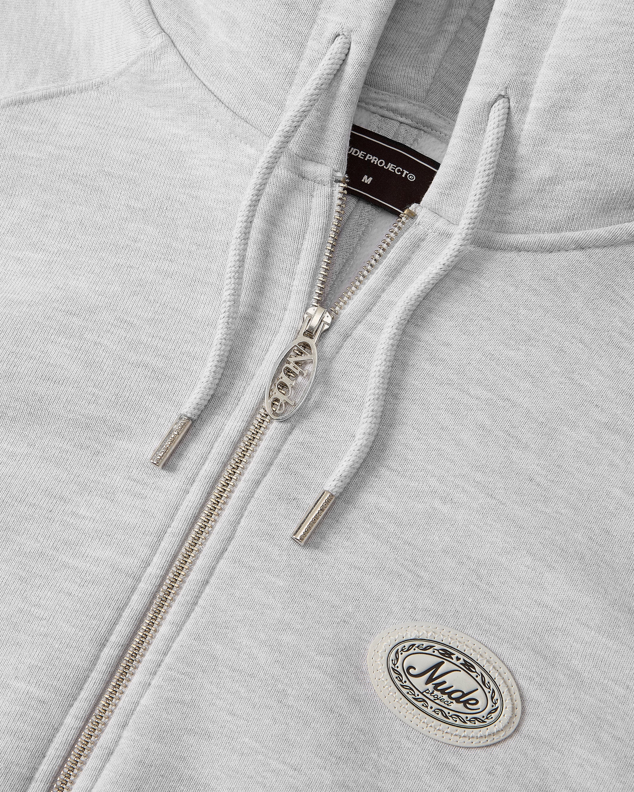 ESSENTIALS ZIP-UP HOODIE GREY MELANGE