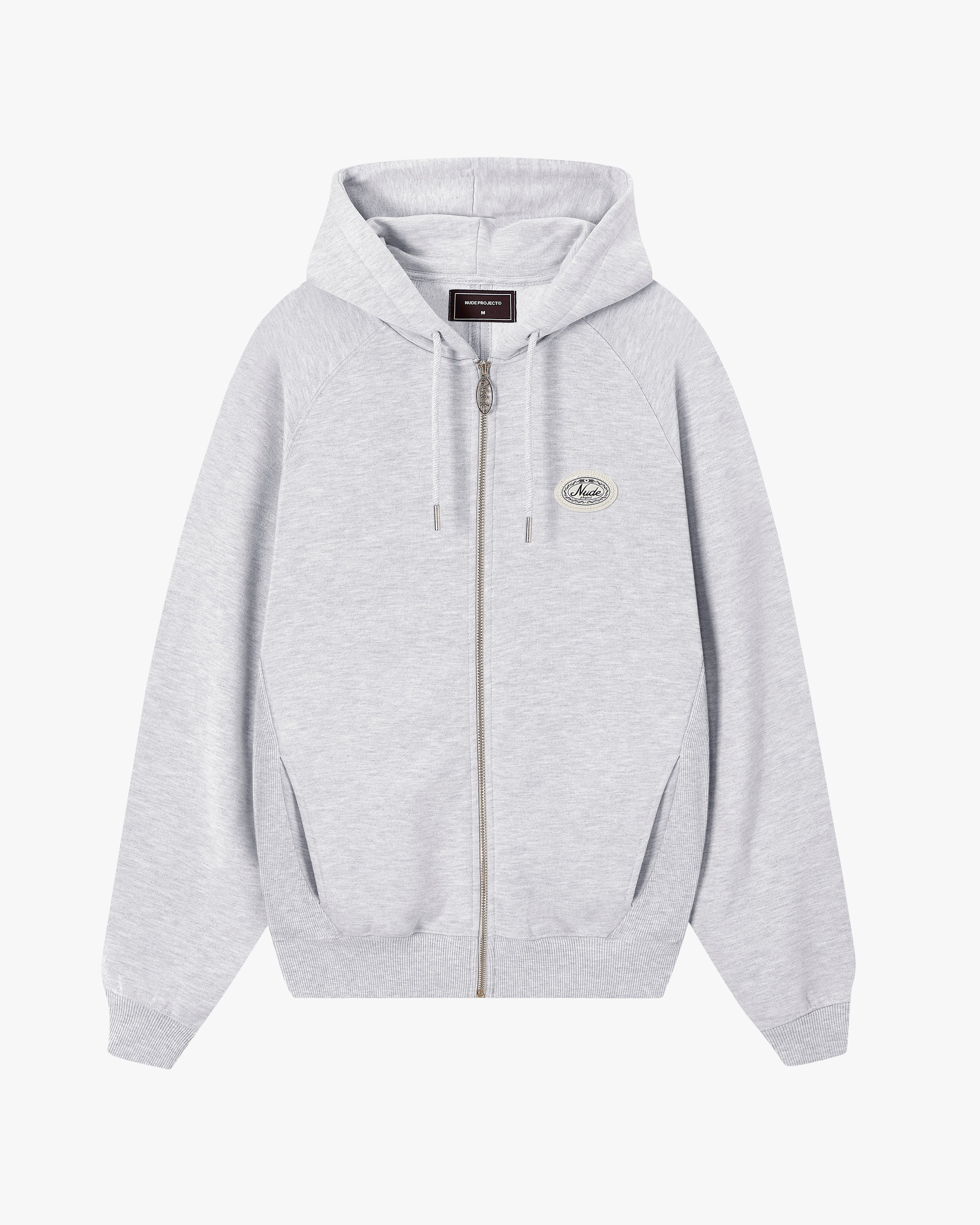 ESSENTIALS ZIP-UP HOODIE GREY MELANGE