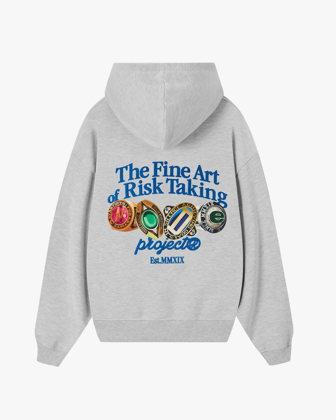 FINE ART HOODIE GREY MELANGE