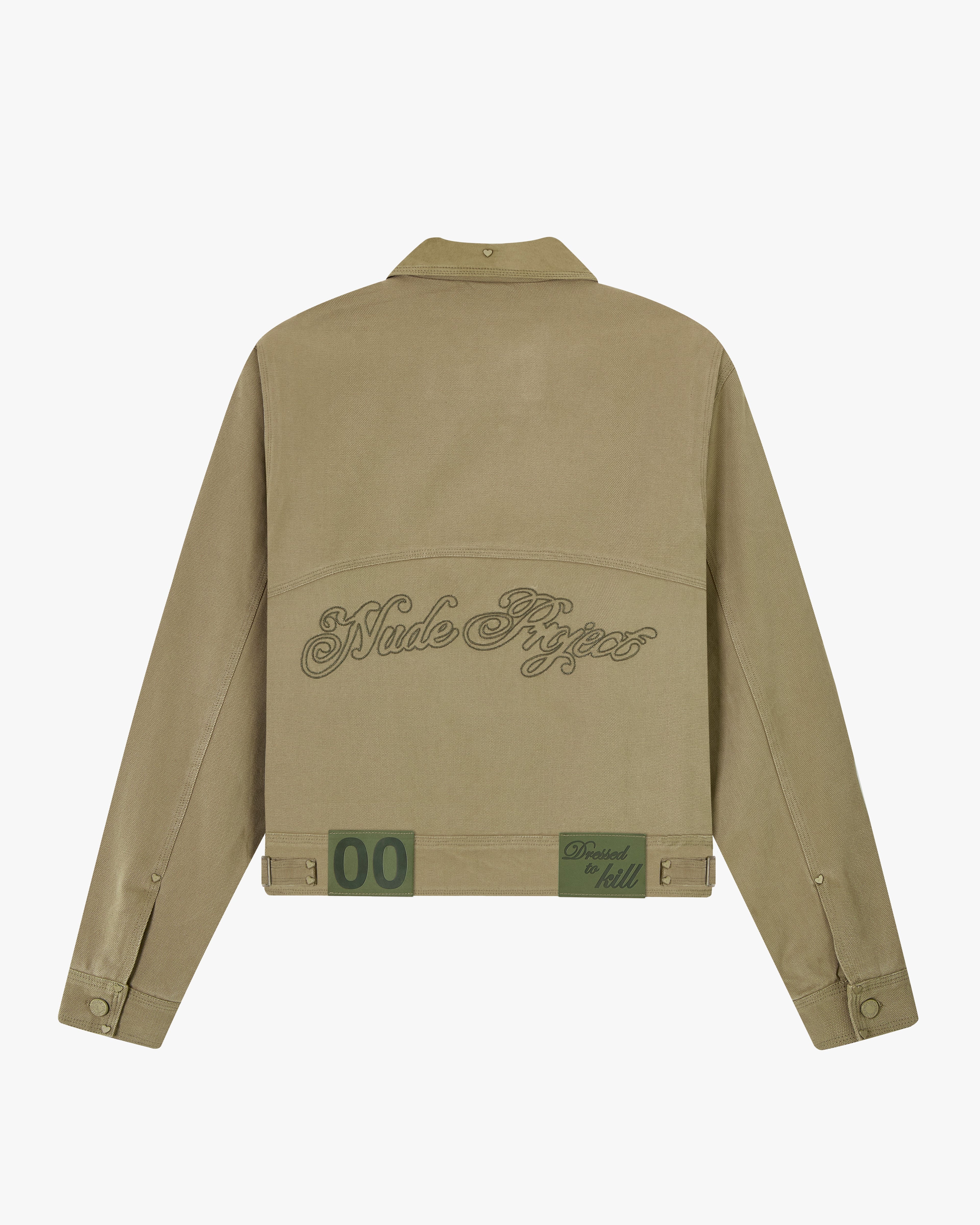 HEAVY CANVAS TRUCKER JACKET KHAKI