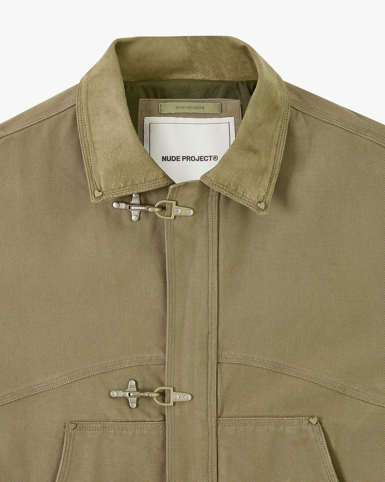 HEAVY CANVAS TRUCKER JACKET KHAKI