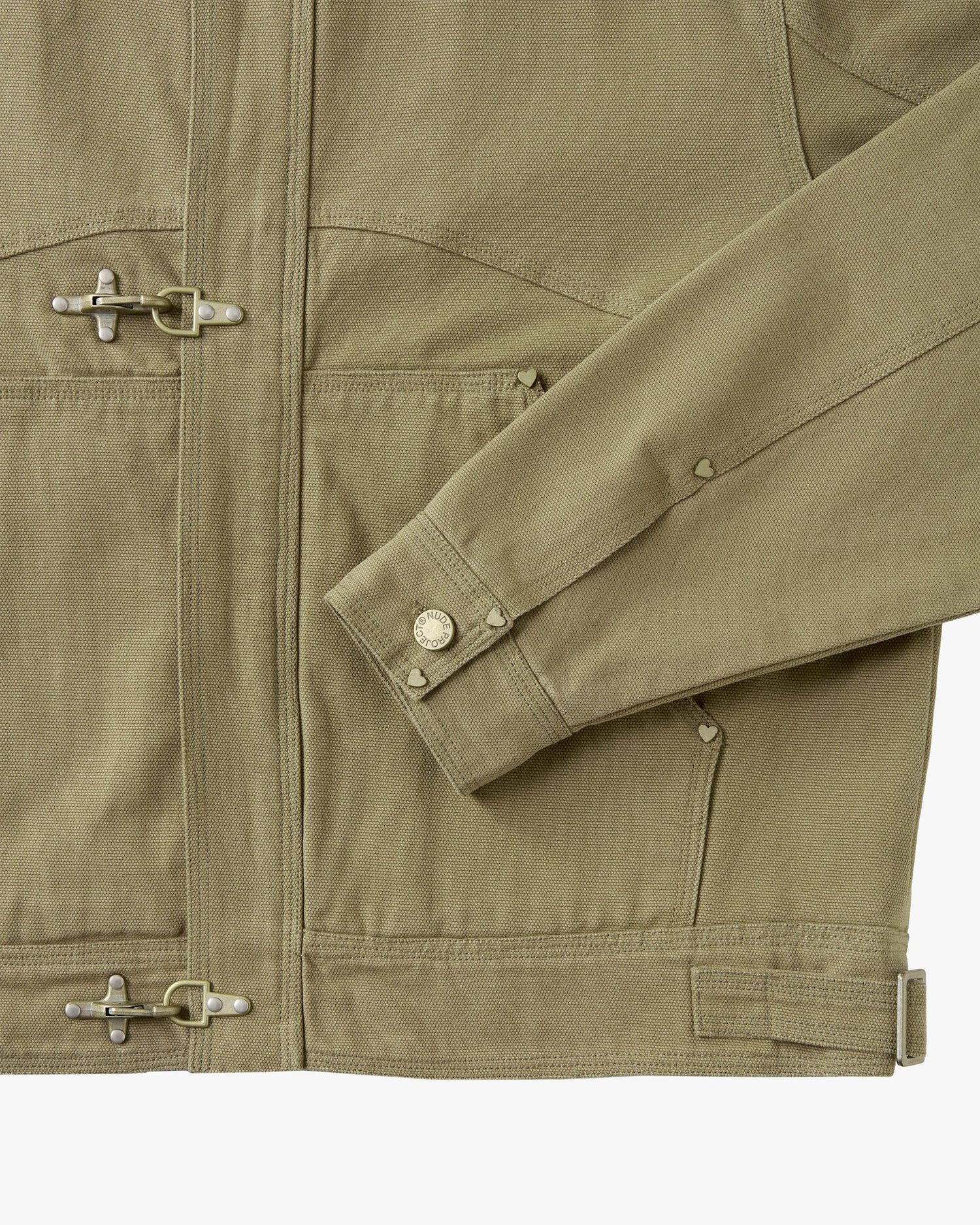 HEAVY CANVAS TRUCKER JACKET KHAKI