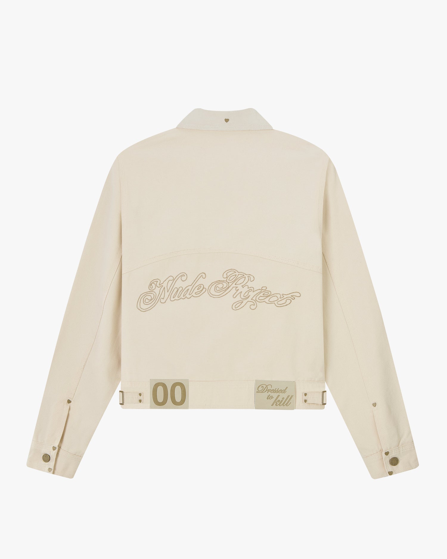 HEAVY CANVAS TRUCKER JACKET OFFWHITE