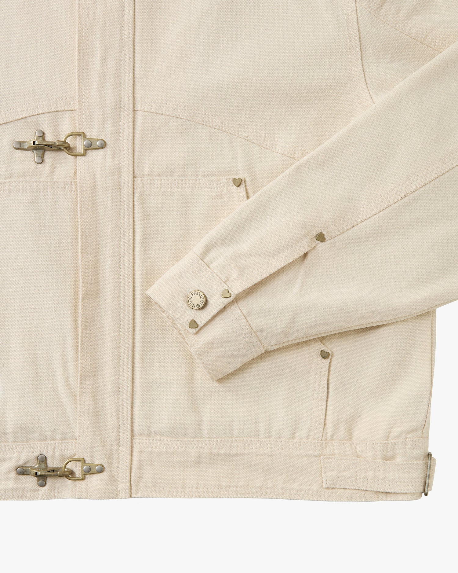 HEAVY CANVAS TRUCKER JACKET OFFWHITE