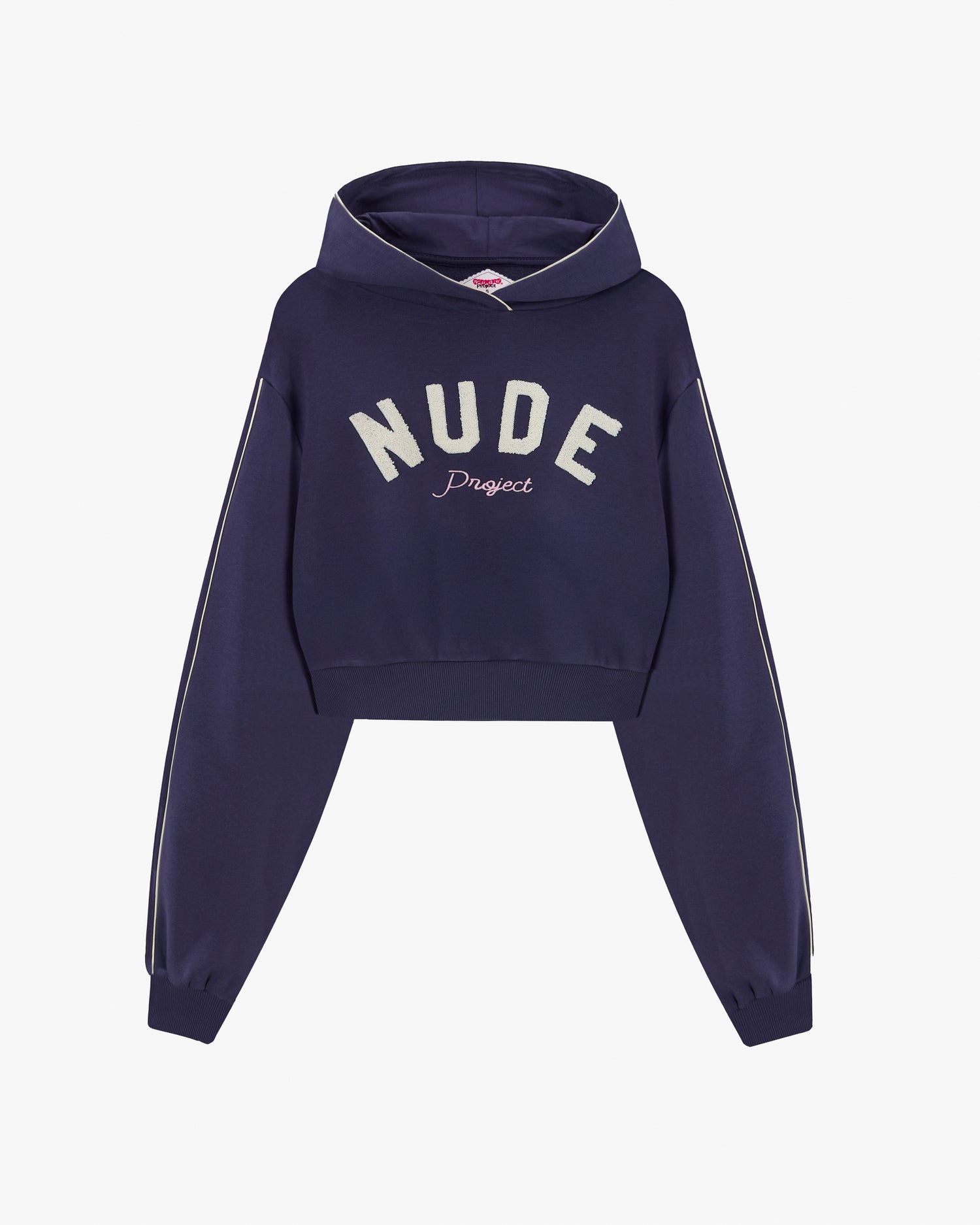 VARSITY CROPPED HOODIE NAVY