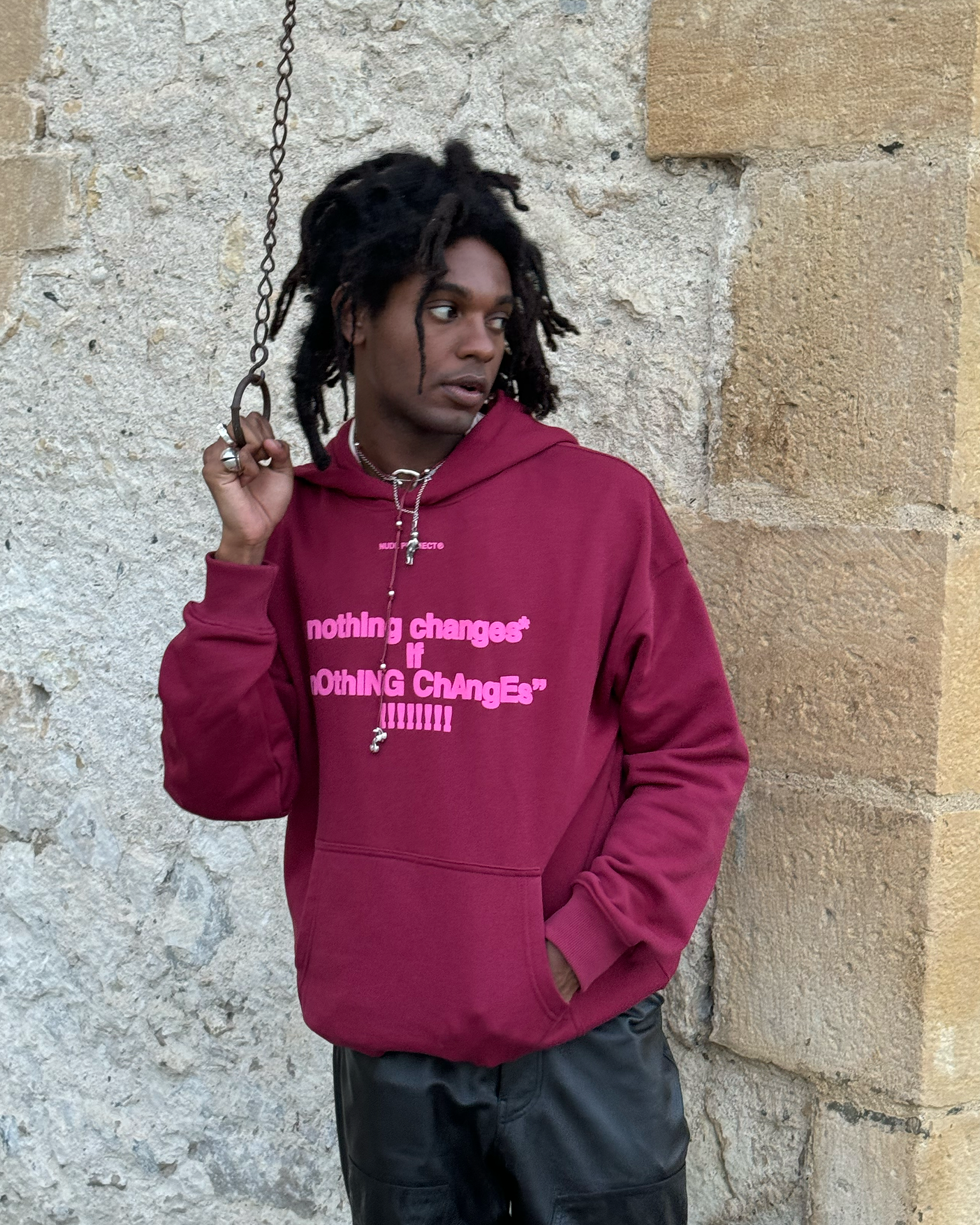 fActs?* HOODIE BURGUNDY