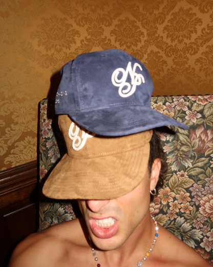 ICONIC SUEDE CAP NAVY