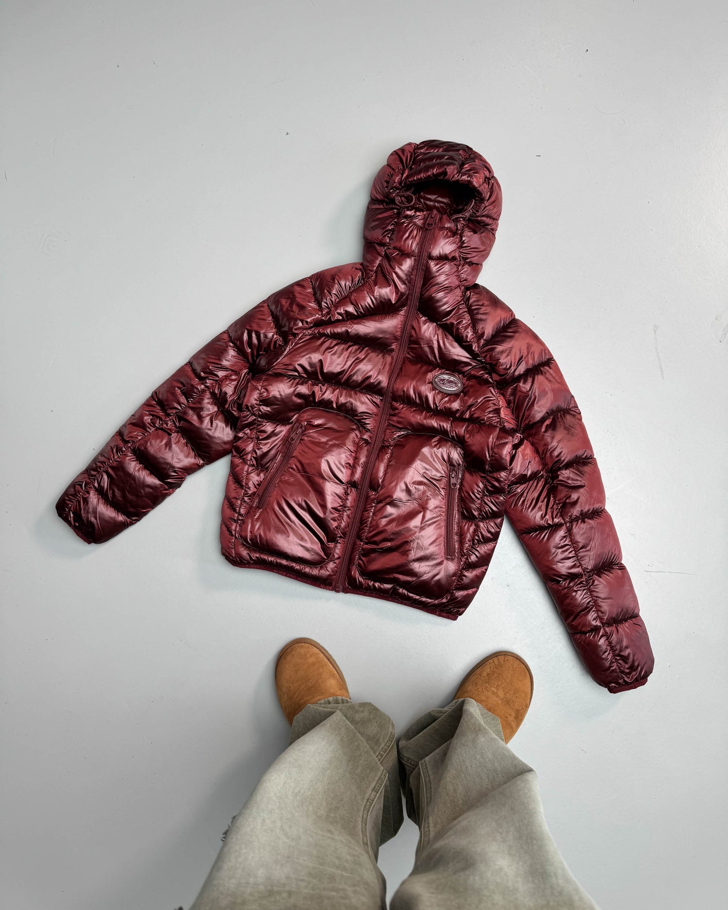 ICONIC PUFFER JACKET BURGUNDY