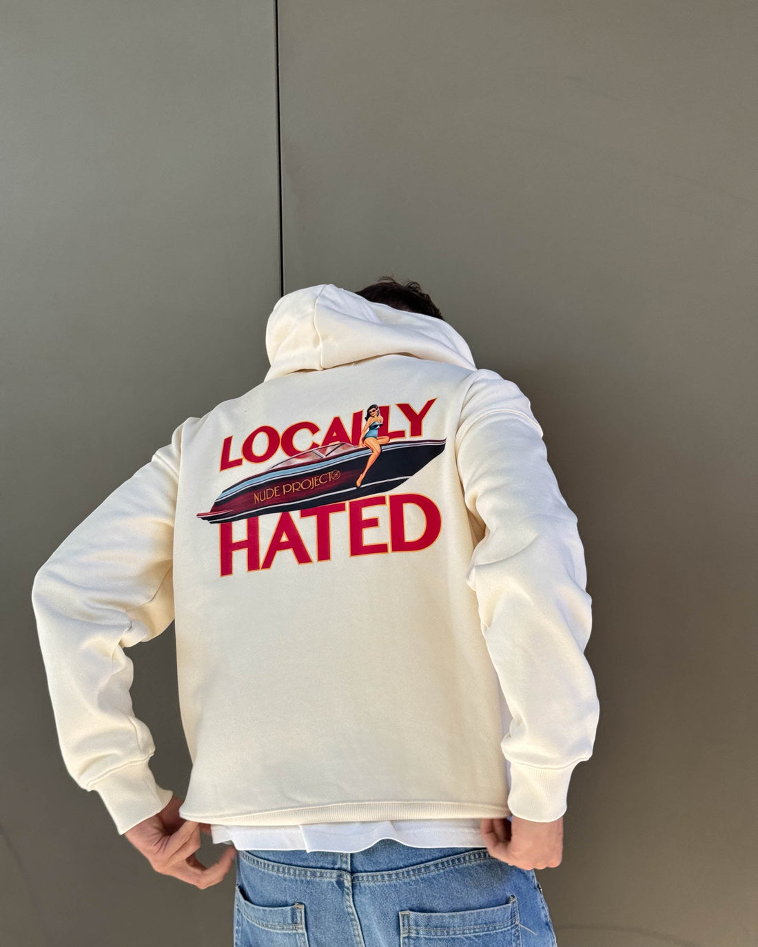 LOCALLY HATED HOODIE MARSHMALLOW