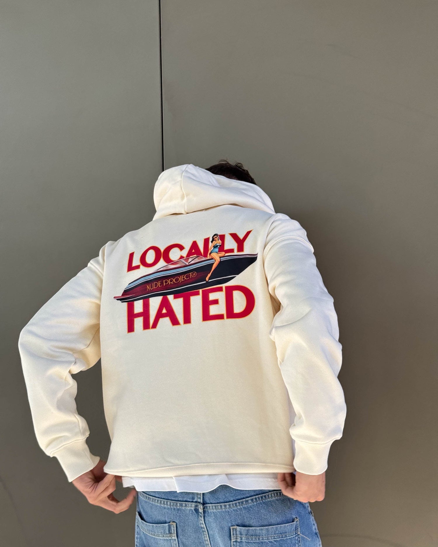 LOCALLY HATED HOODIE MARSHMALLOW