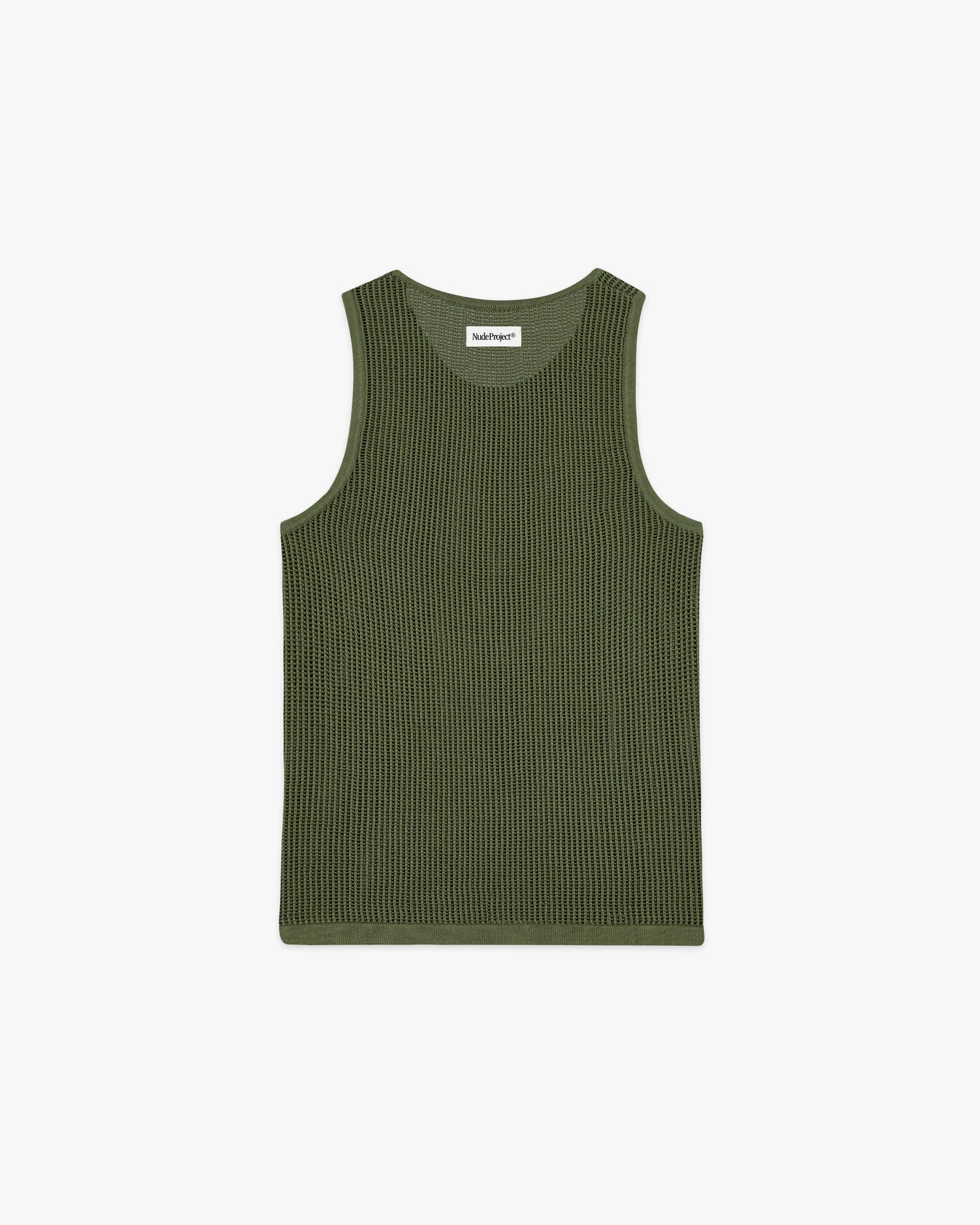 KNIT TANK TOP OLIVE GREEN