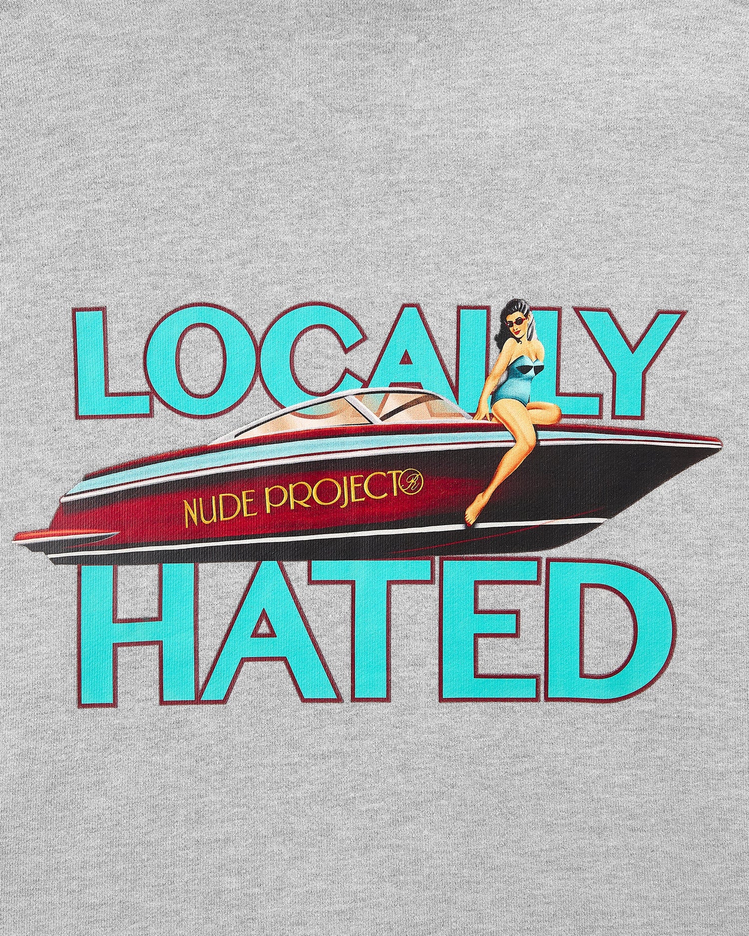 LOCALLY HATED HOODIE GREY MELANGE