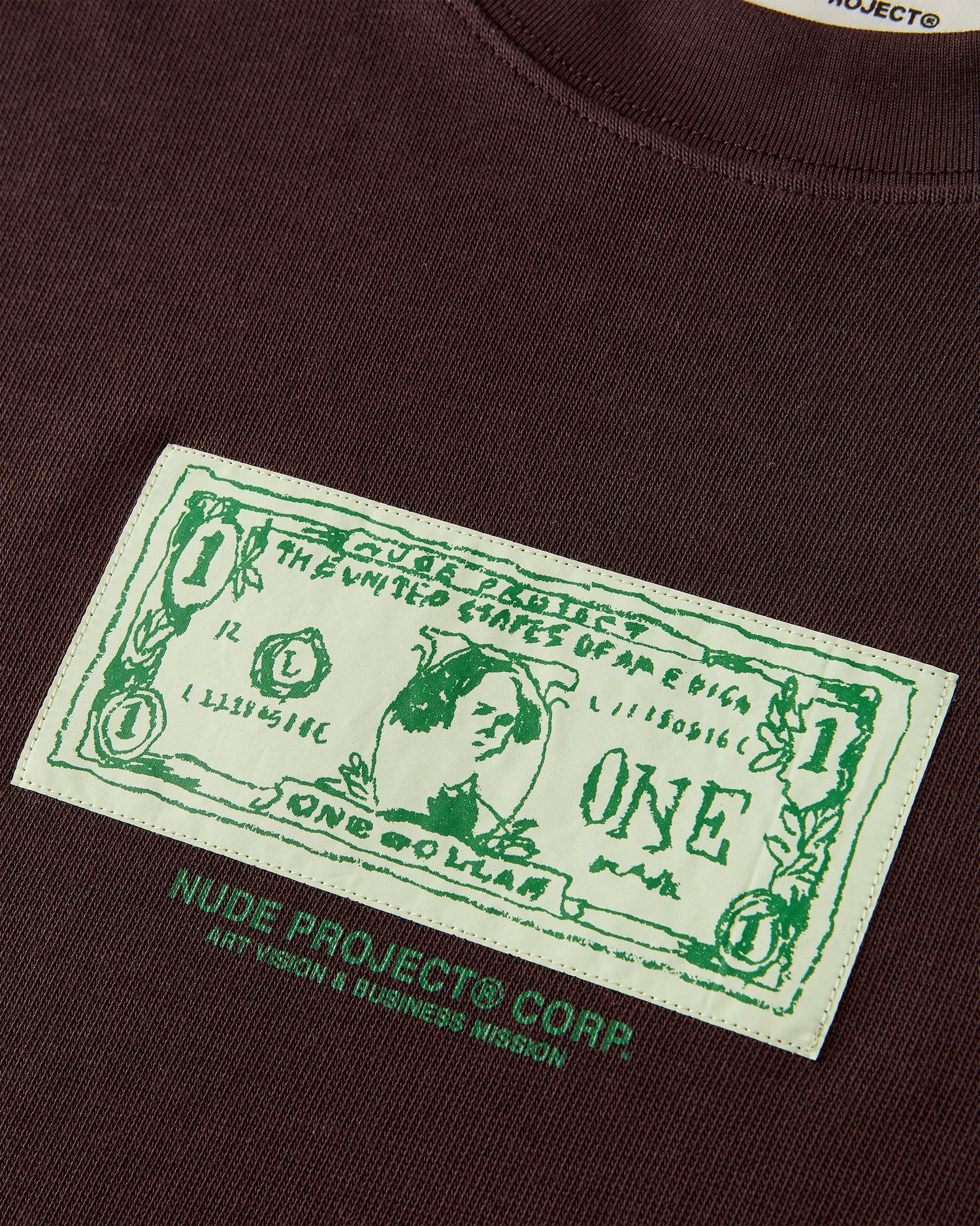 DOLLA LONG-SLEEVE TEE BROWN