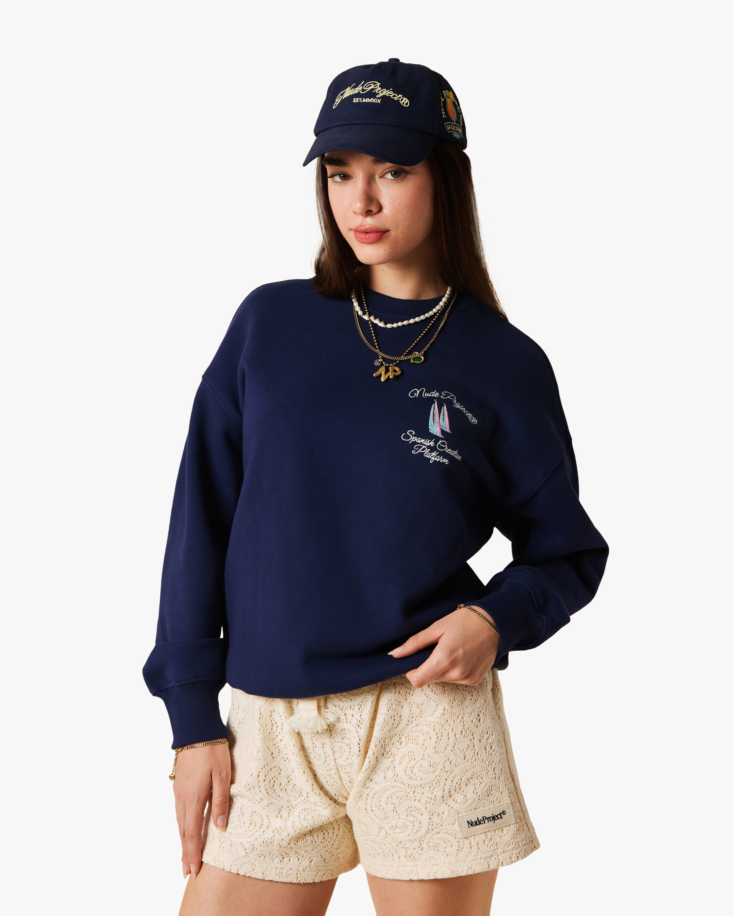 LIL BOAT SWEATSHIRT NAVY