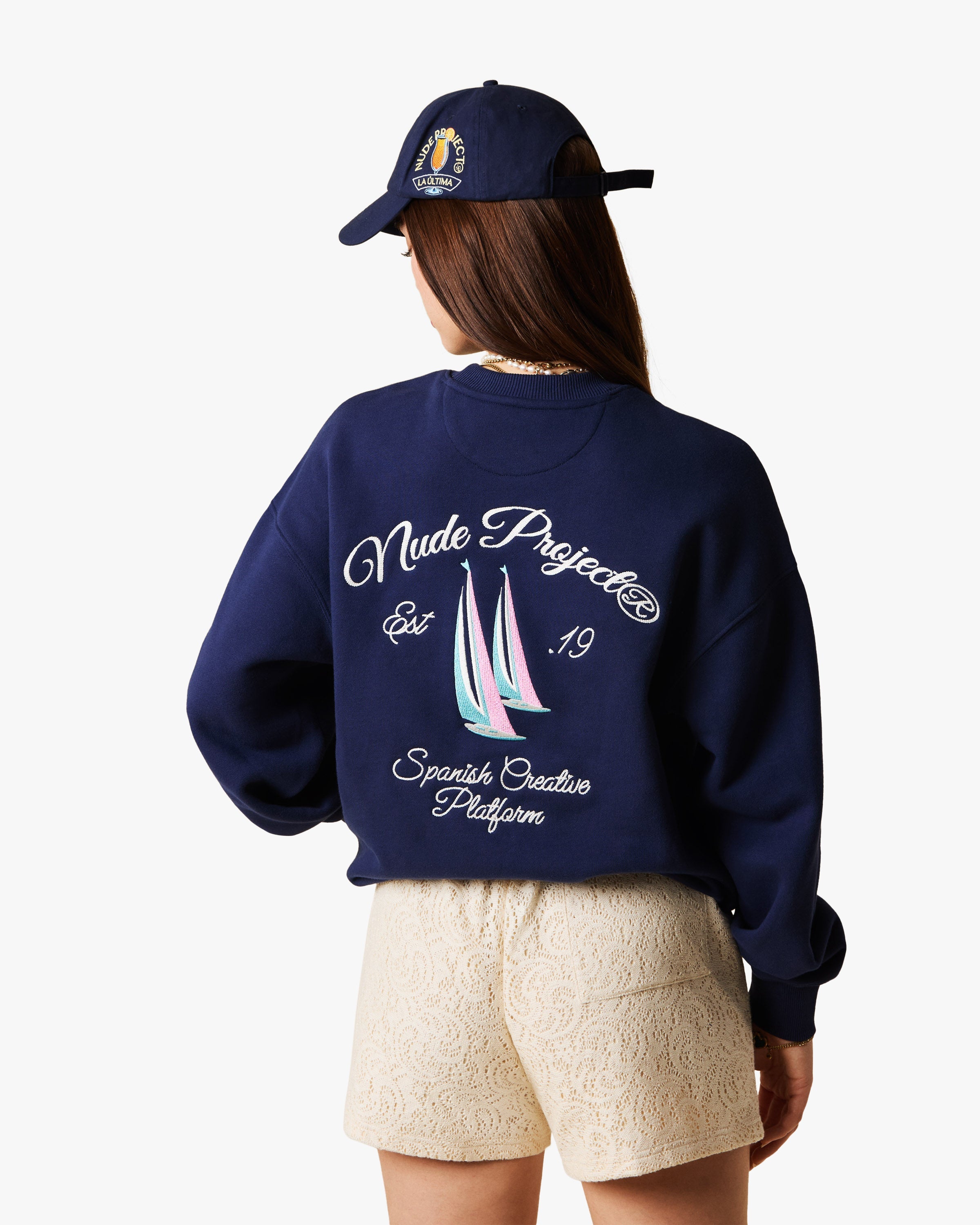 LIL BOAT SWEATSHIRT NAVY