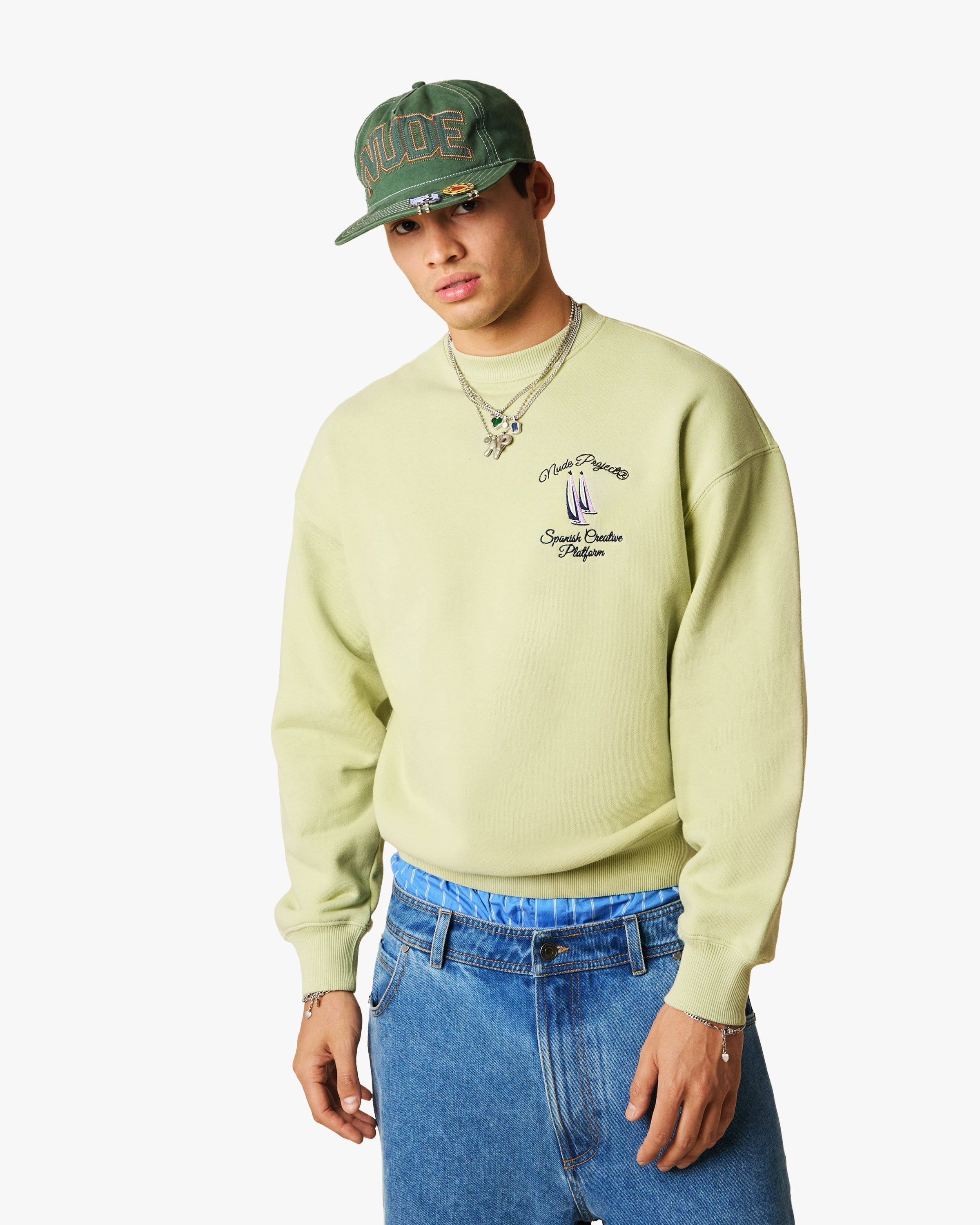 LIL BOAT SWEATSHIRT PALE GREEN