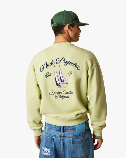 LIL BOAT SWEATSHIRT PALE GREEN