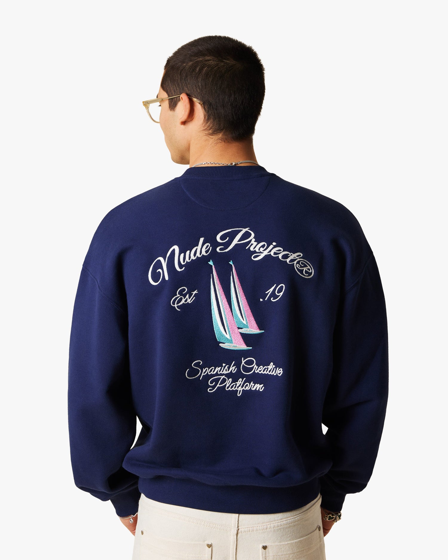 LIL BOAT SWEATSHIRT NAVY