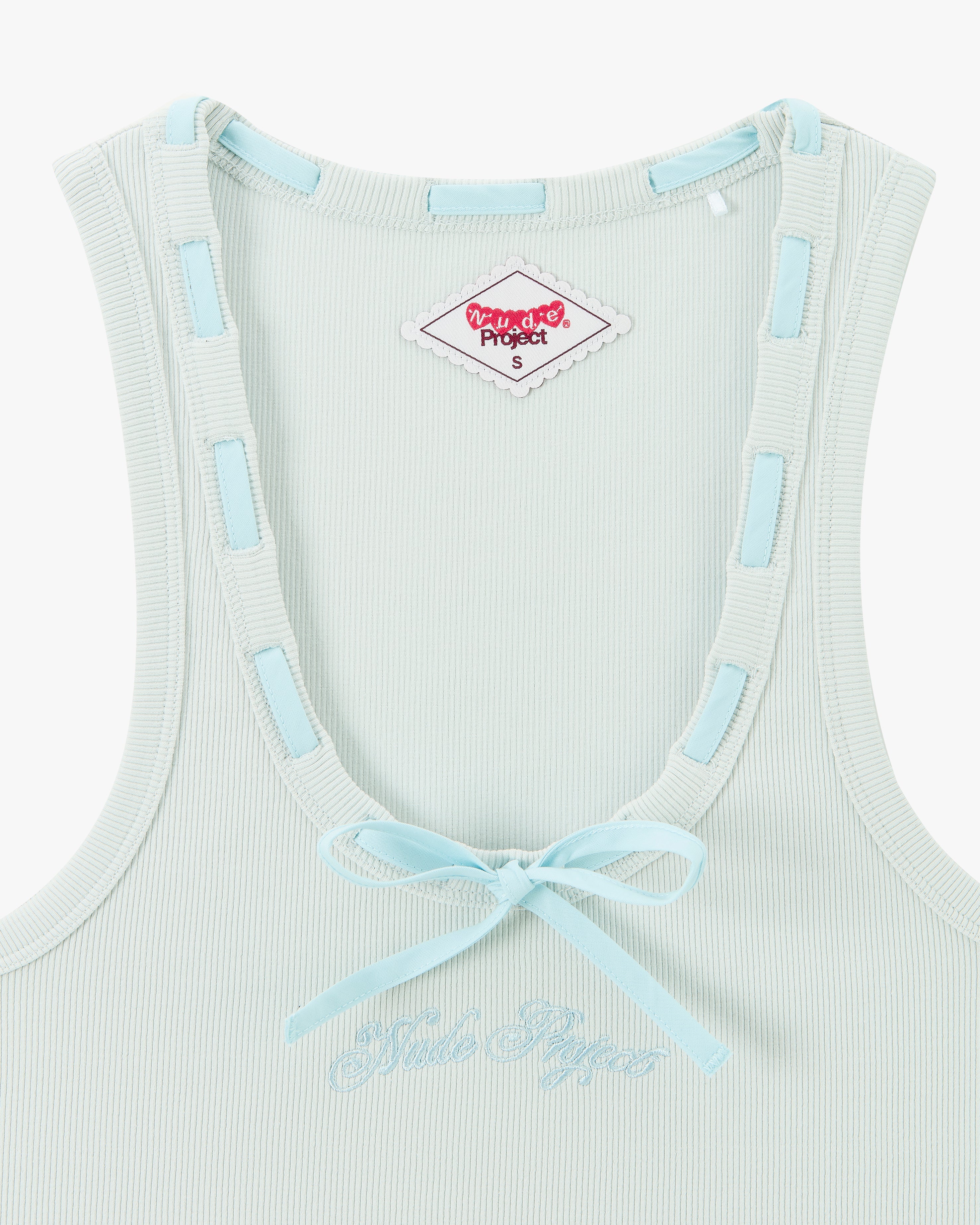 CUTIE BOW TANK TOP BLUE