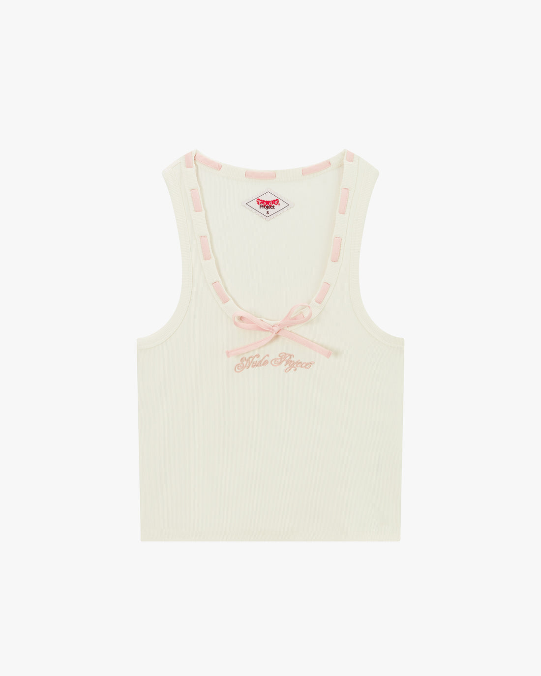 CUTIE BOW TANK TOP PINK