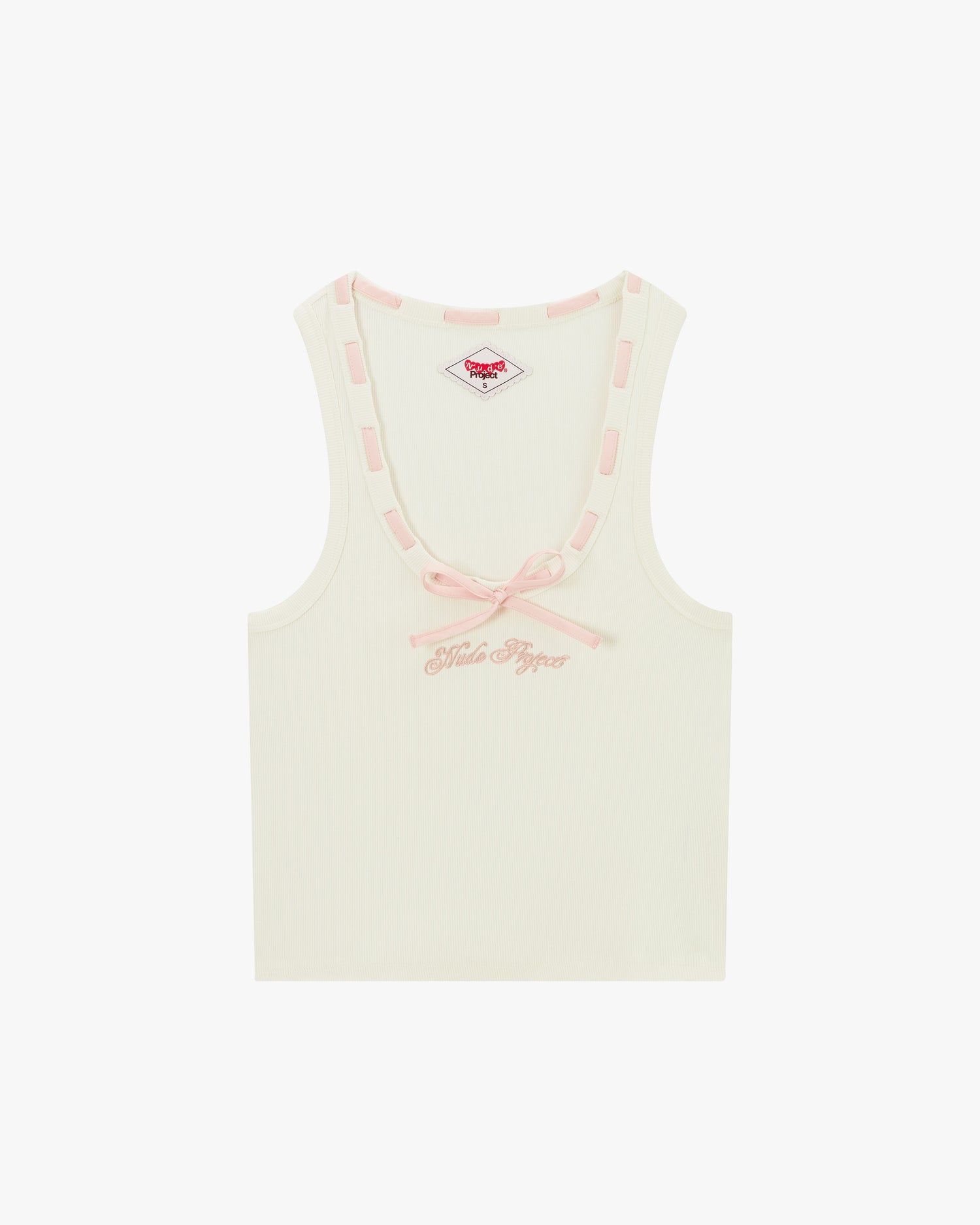 CUTIE BOW TANK TOP PINK