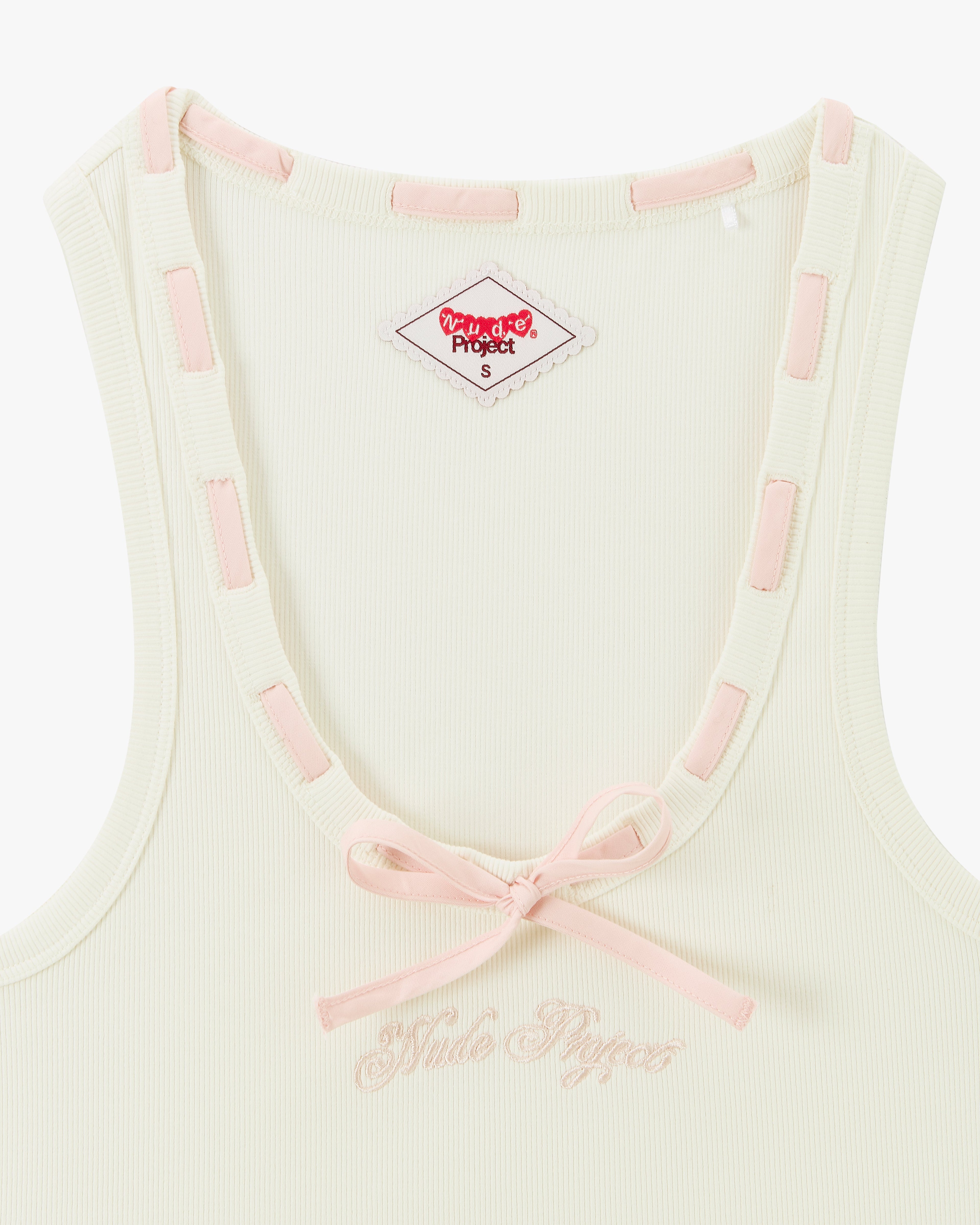 CUTIE BOW TANK TOP PINK