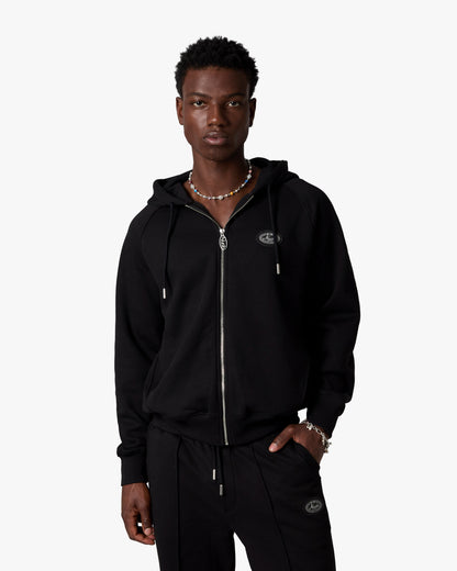 ESSENTIALS ZIP-UP HOODIE BLACK