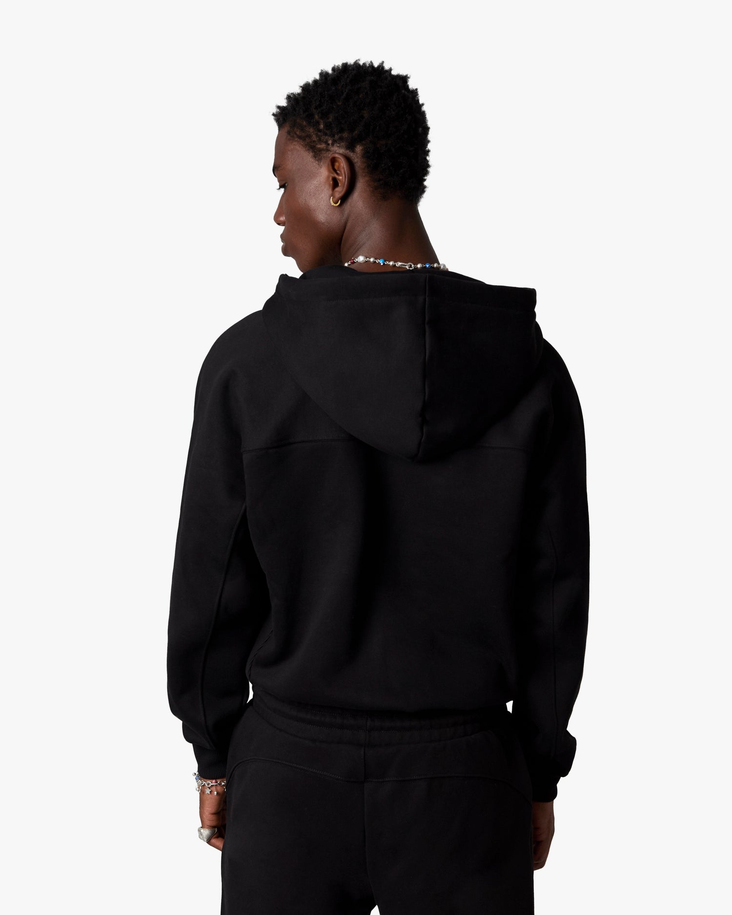 ESSENTIALS ZIP-UP HOODIE BLACK