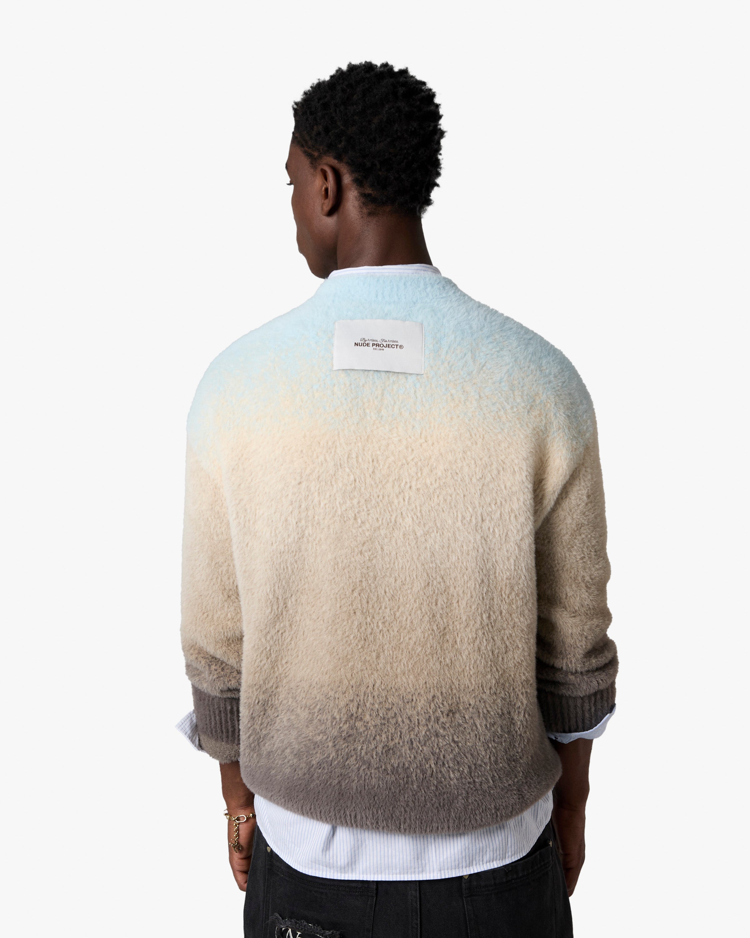 GRADIENT COZY SWEATER BABY BLUE