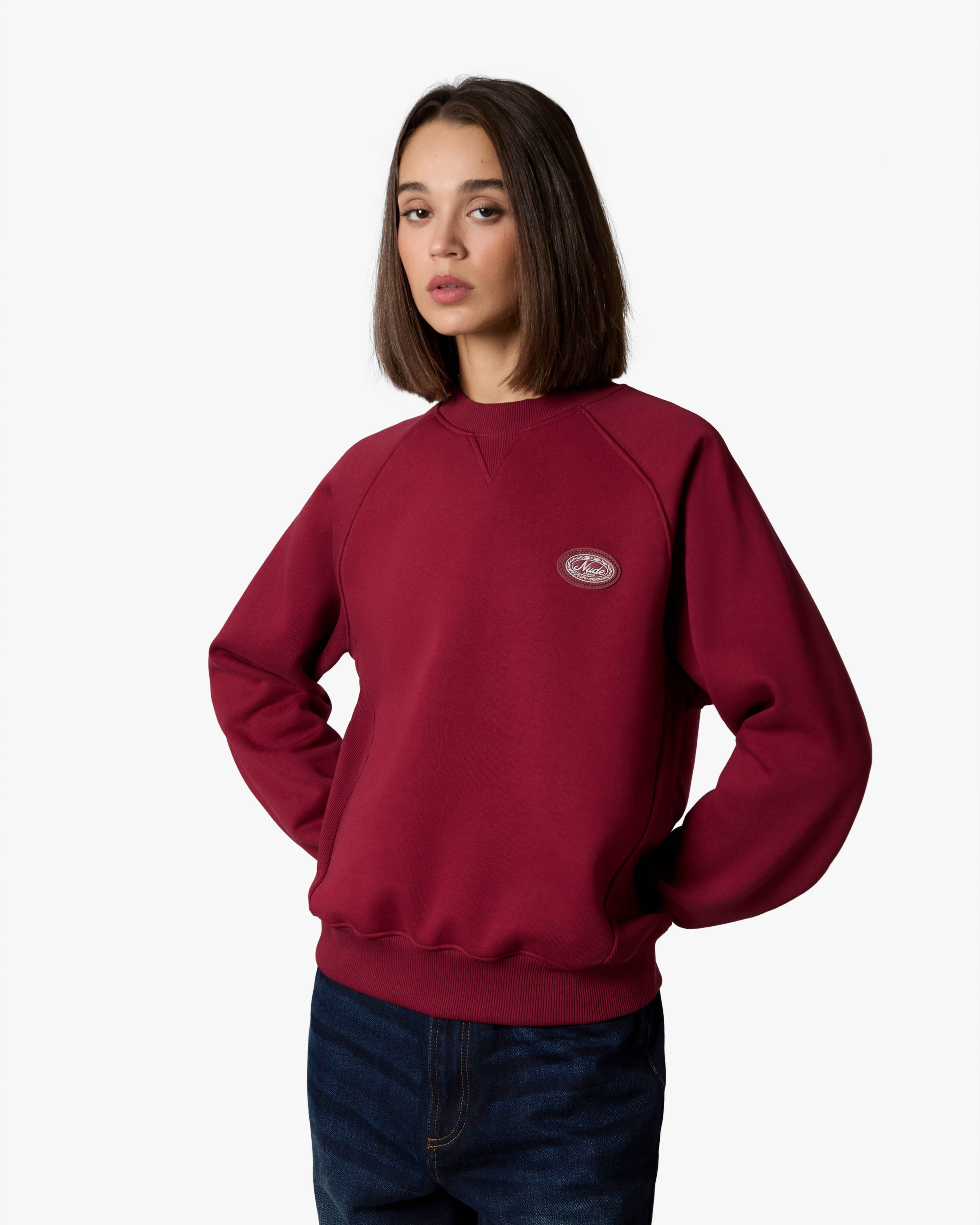 ESSENTIALS SWEATSHIRT BURGUNDY