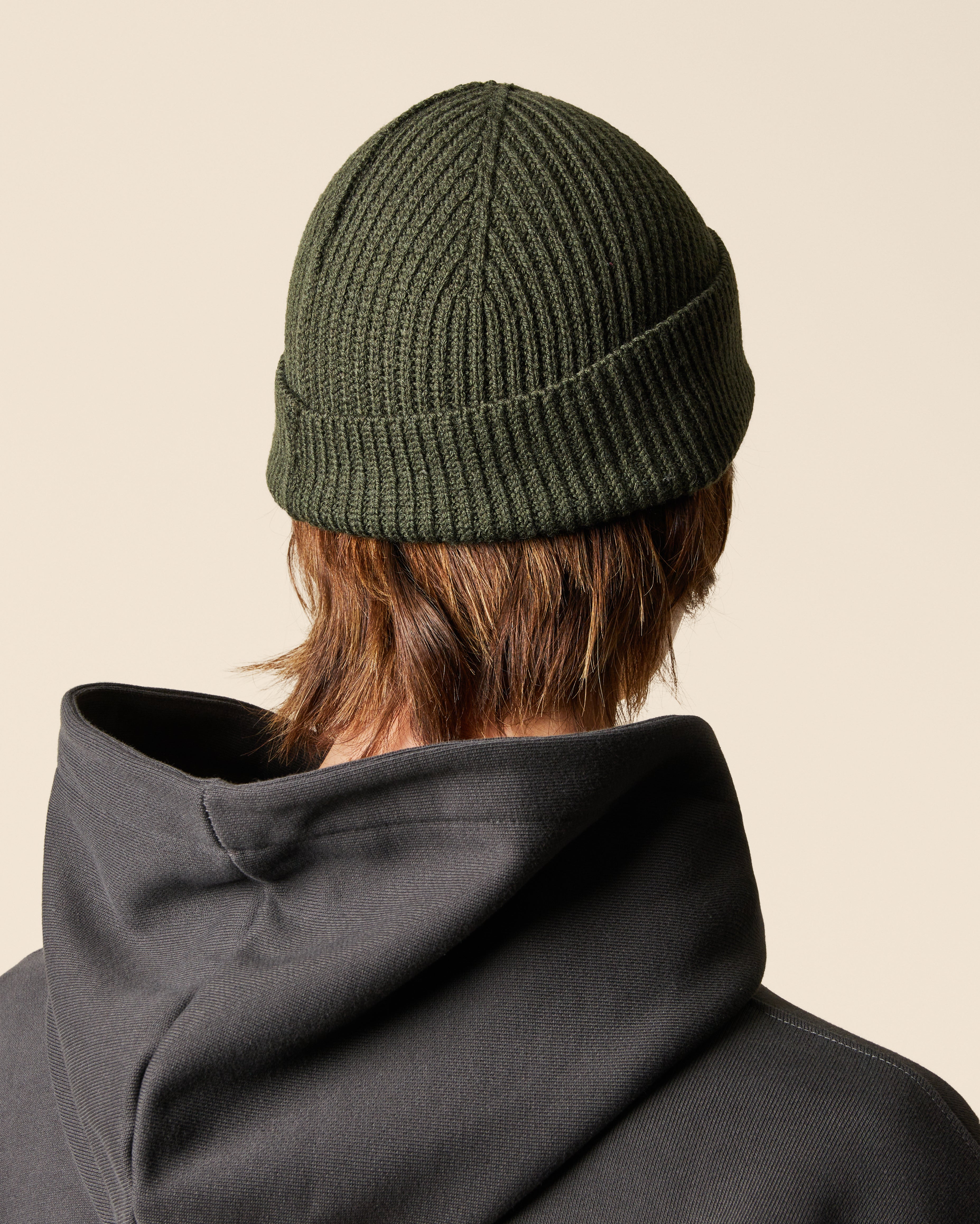 FISHERMAN BEANIE WITH PIN KHAKI