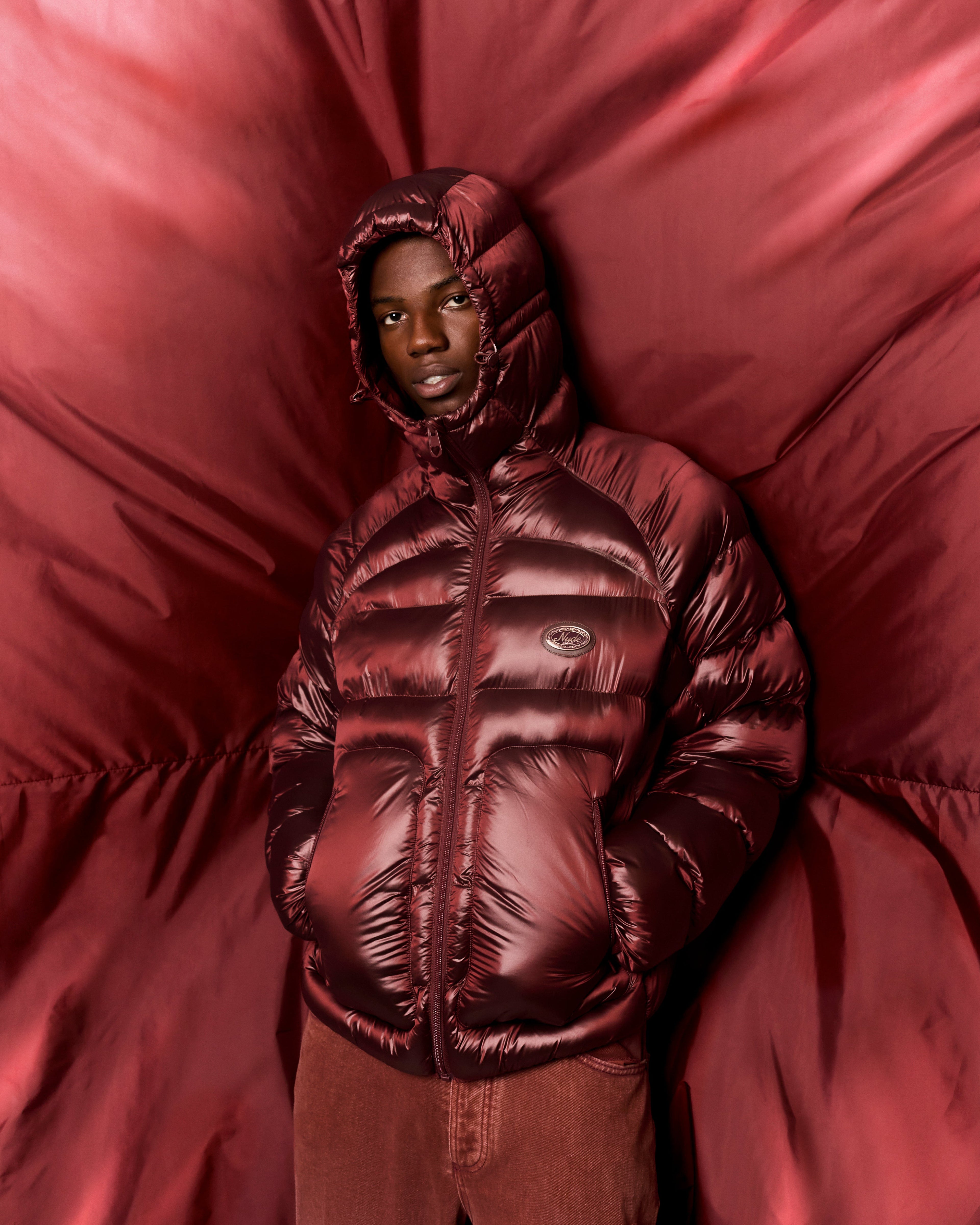 ICONIC PUFFER JACKET BURGUNDY