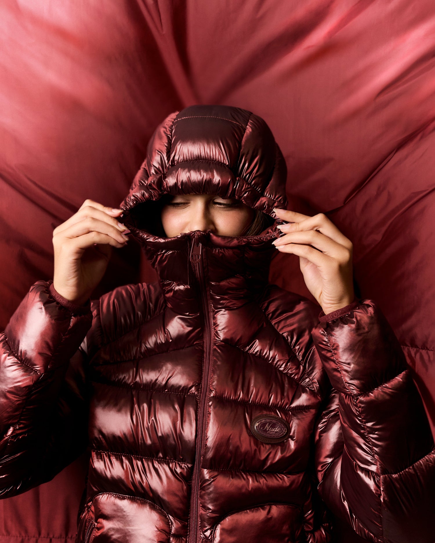 ICONIC PUFFER JACKET BURGUNDY