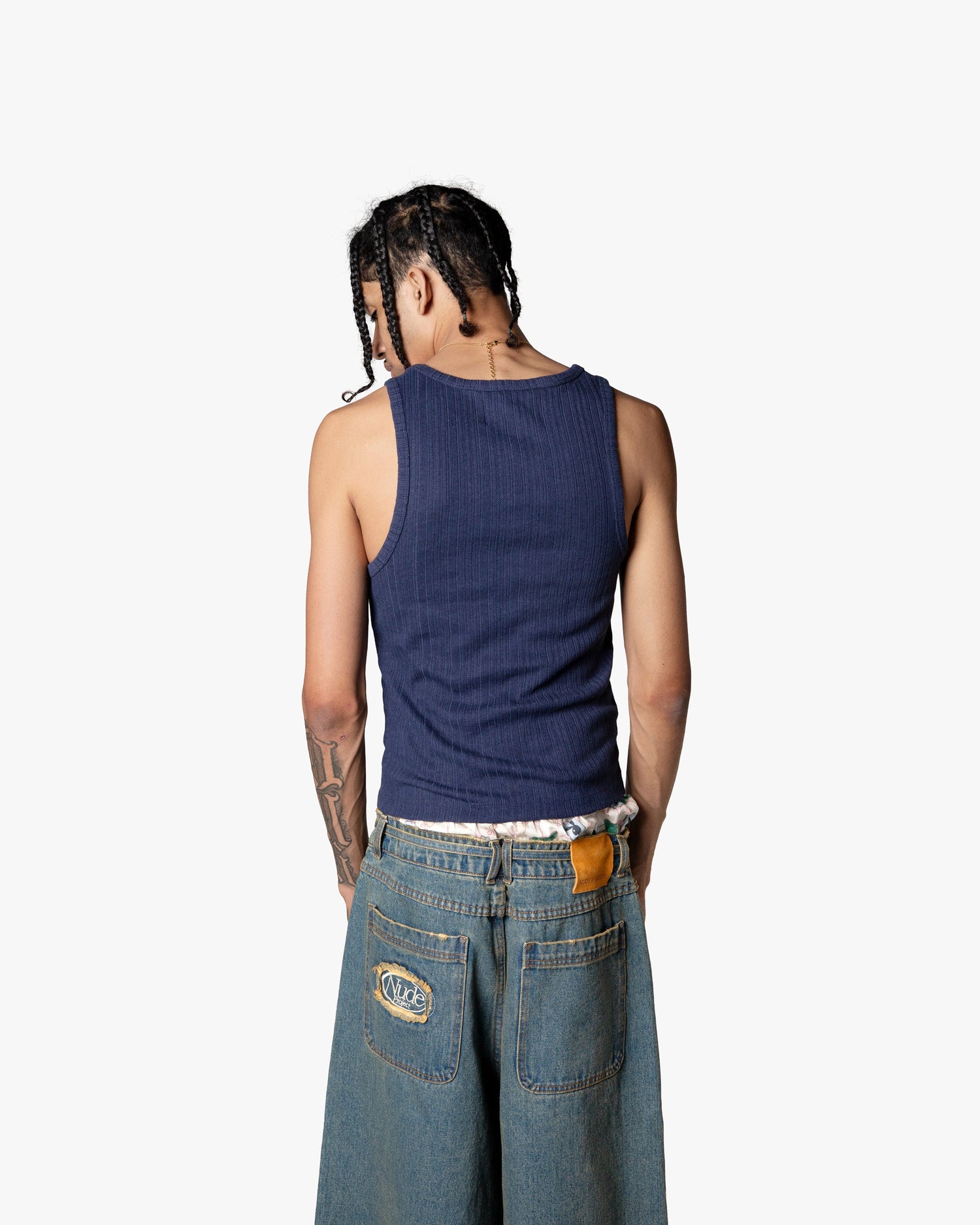 CUT&amp;SEW PLAYBOY TANK TOP NAVY