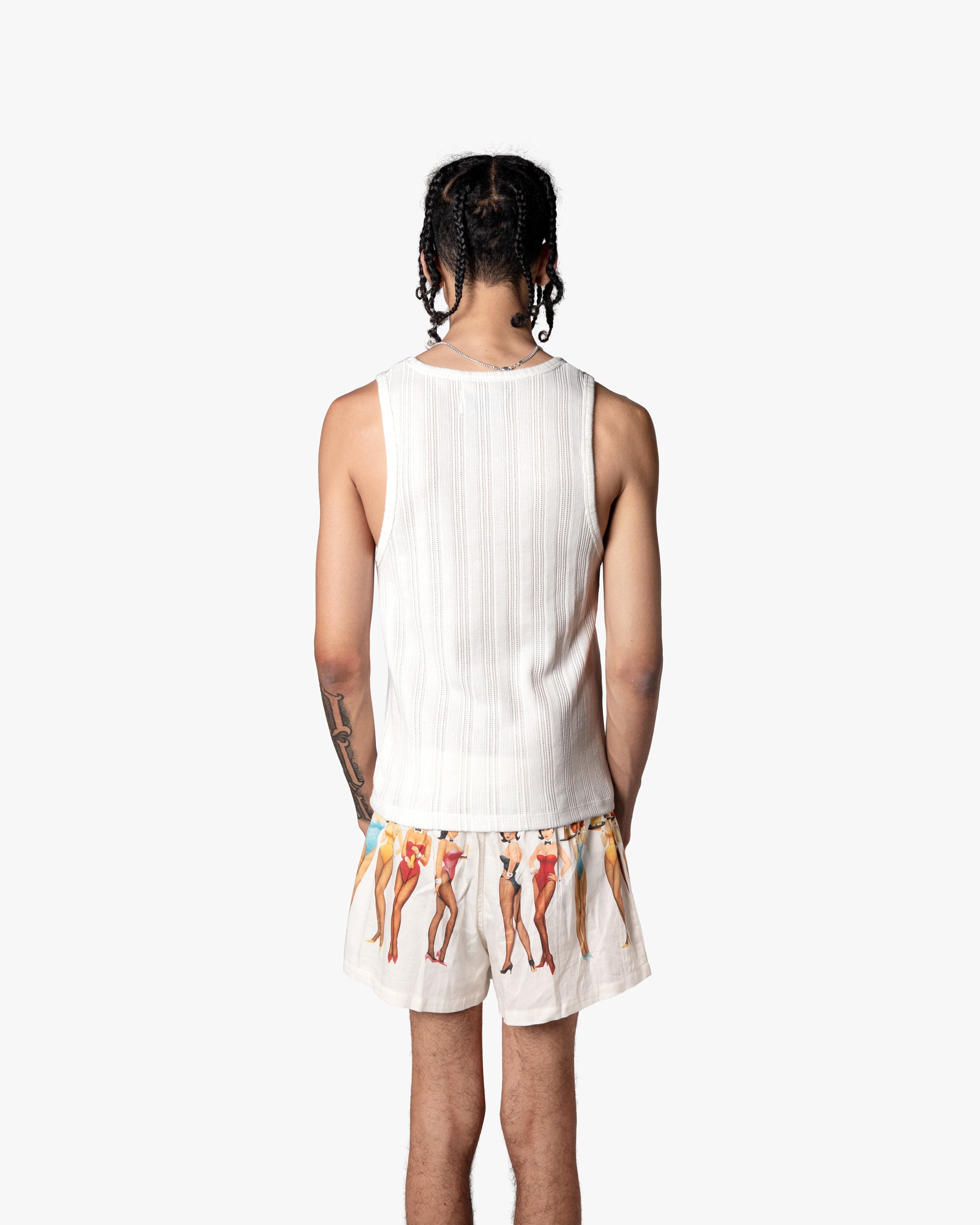 CUT&amp;SEW PLAYBOY TANK TOP OFF-WHITE