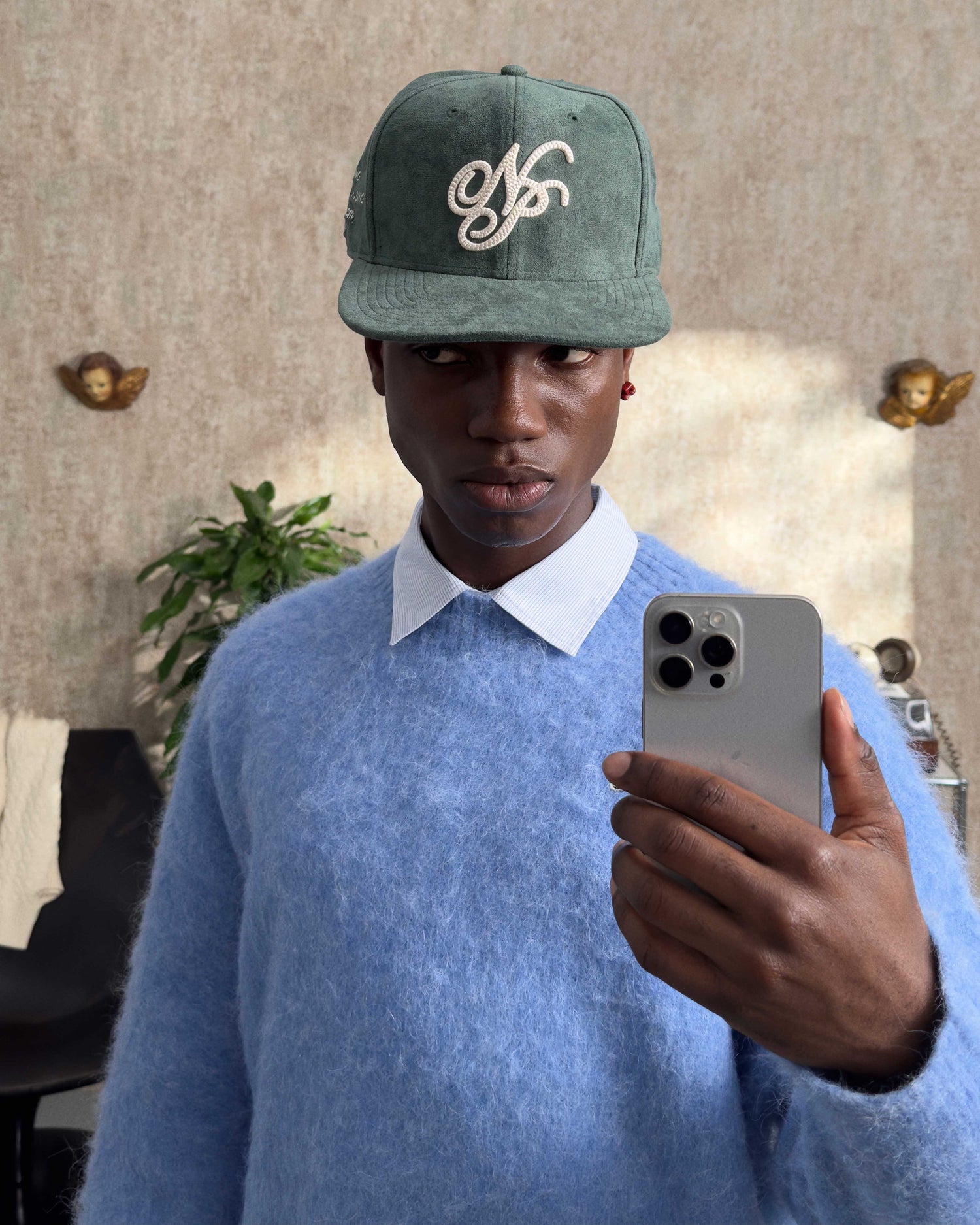 ICONIC SUEDE CAP GREEN