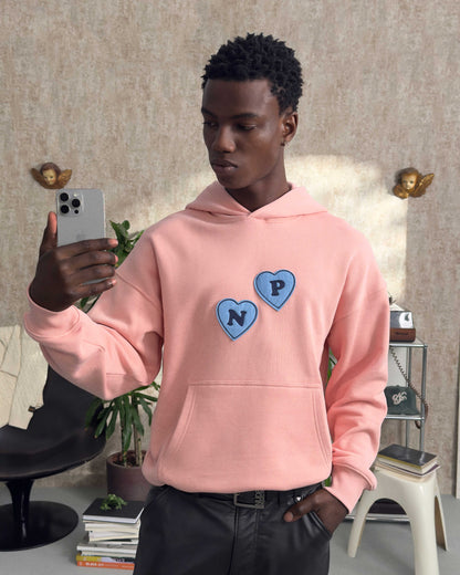 &quot;PLEASURES&quot; HOODIE PINK