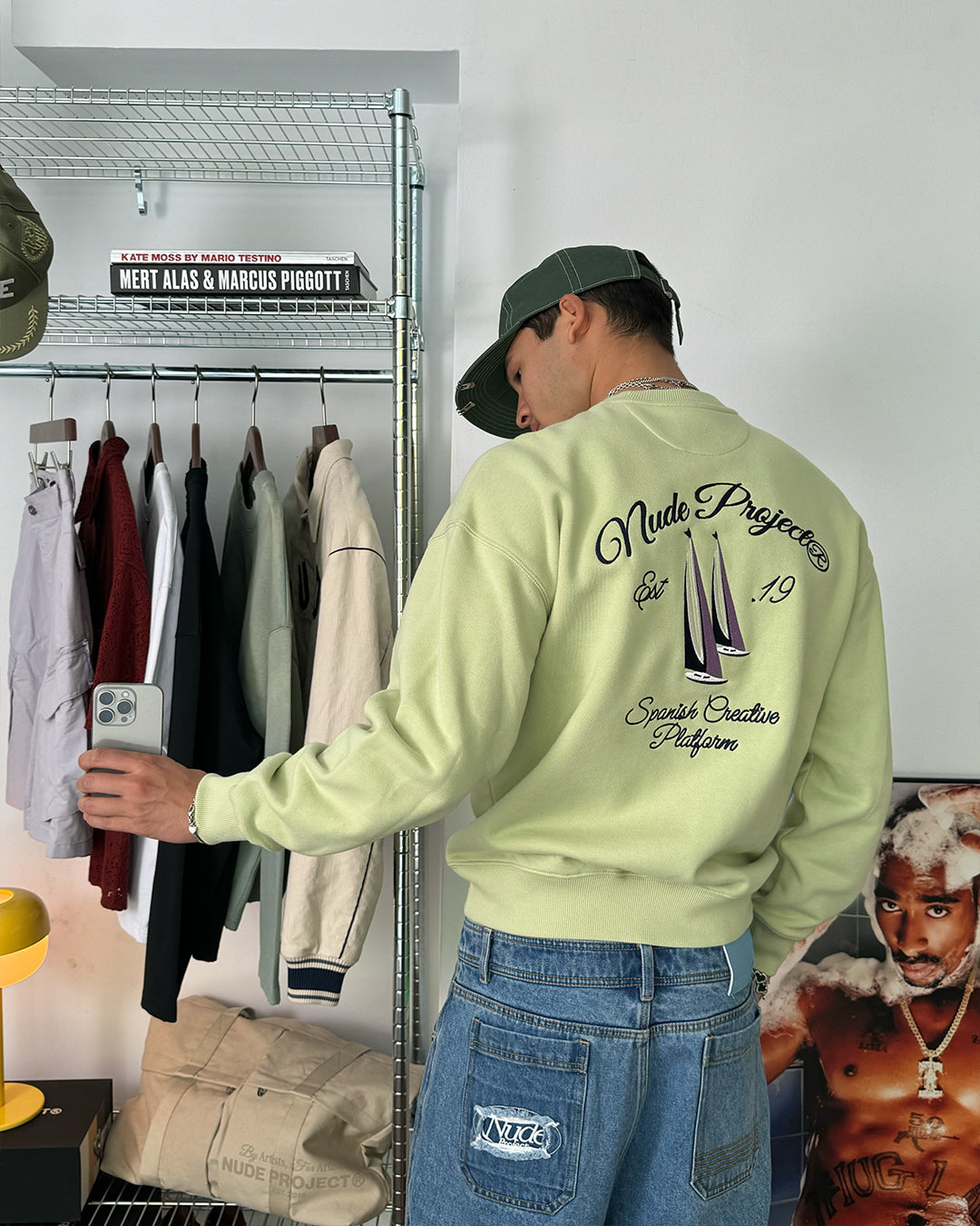 LIL BOAT SWEATSHIRT PALE GREEN