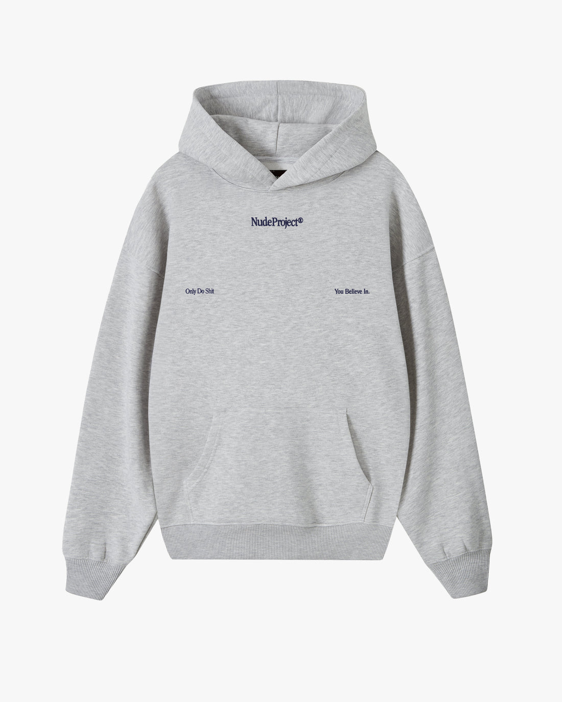 TIME HOODIE GREY MELANGE