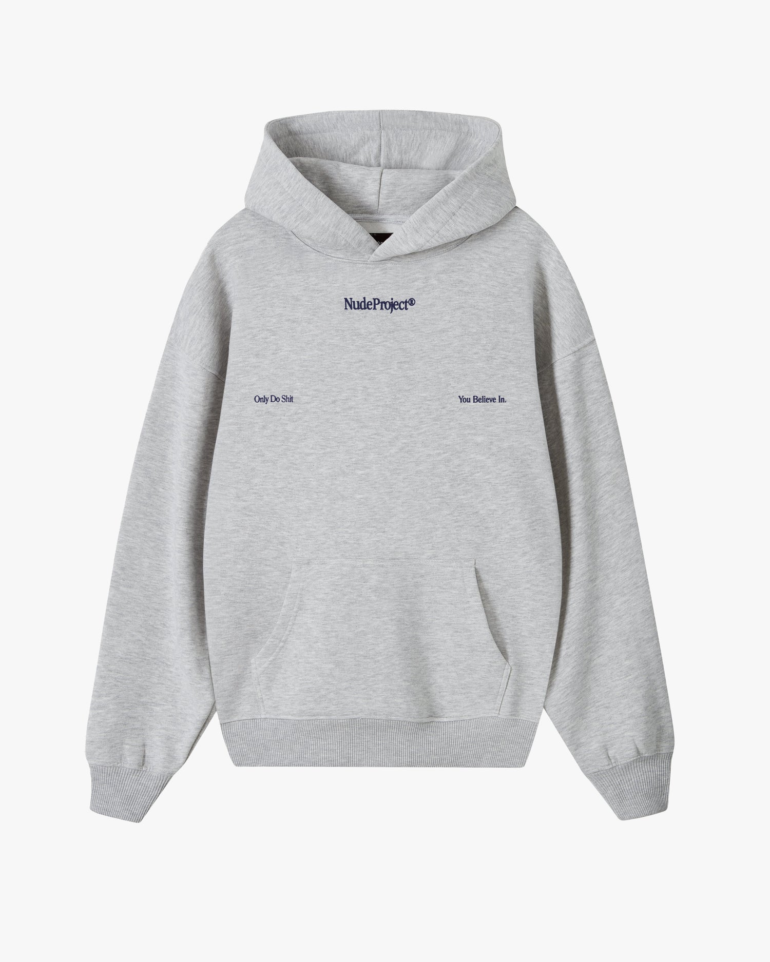 TIME HOODIE GREY MELANGE