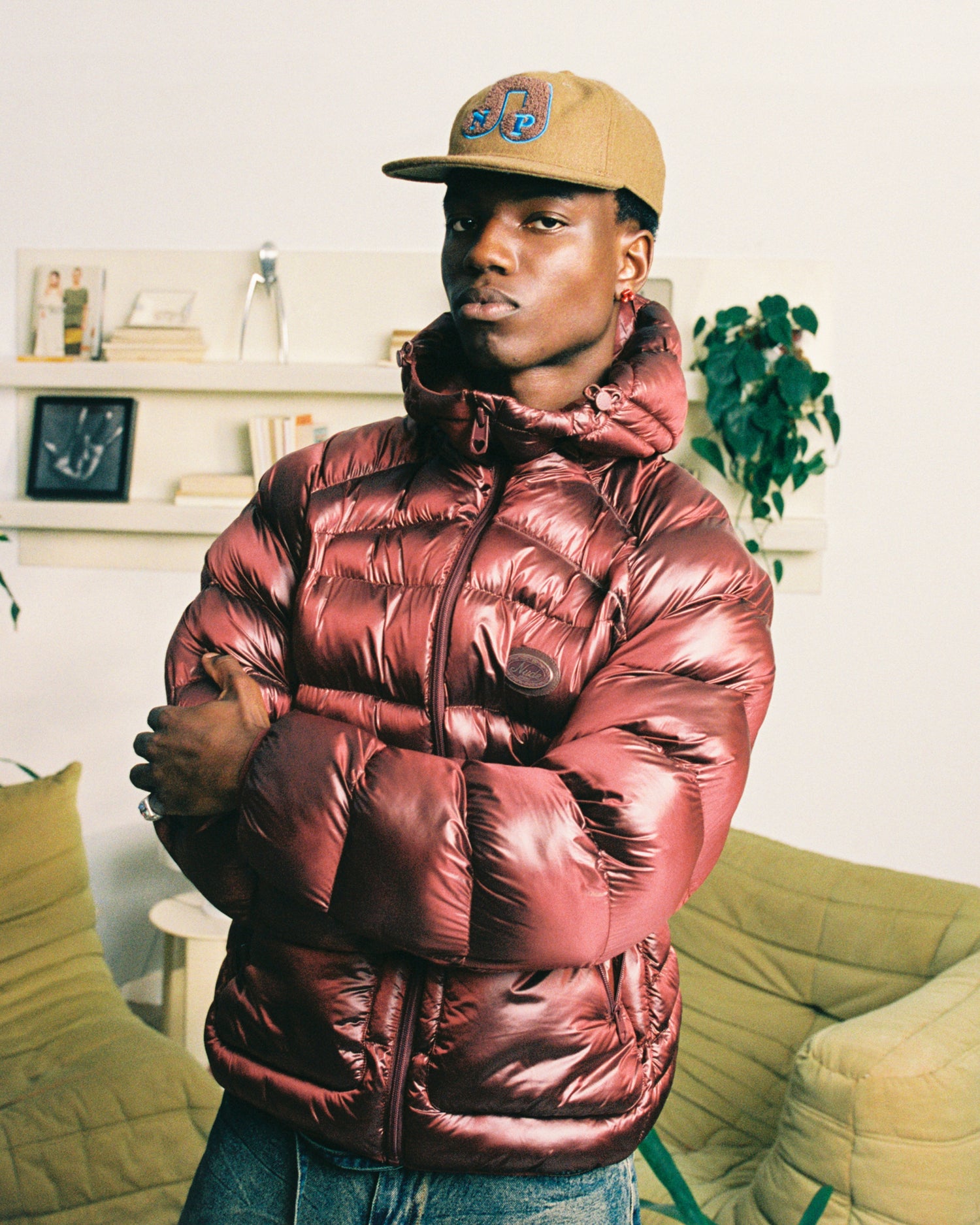 ICONIC PUFFER JACKET BURGUNDY