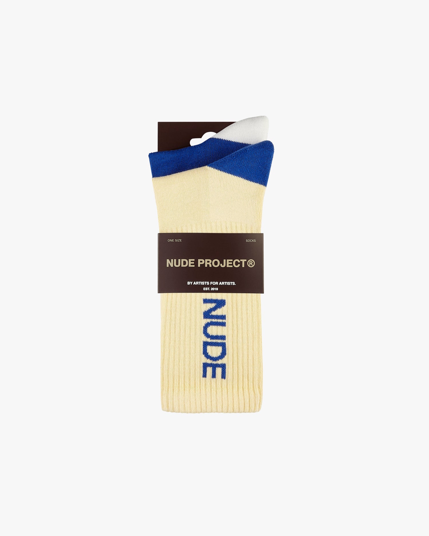 LOGO SOCKS BLUE/YELLOW 2XPACK