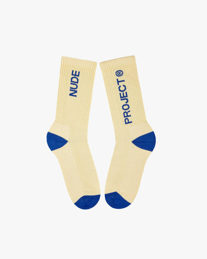 LOGO SOCKS BLUE/YELLOW 2XPACK